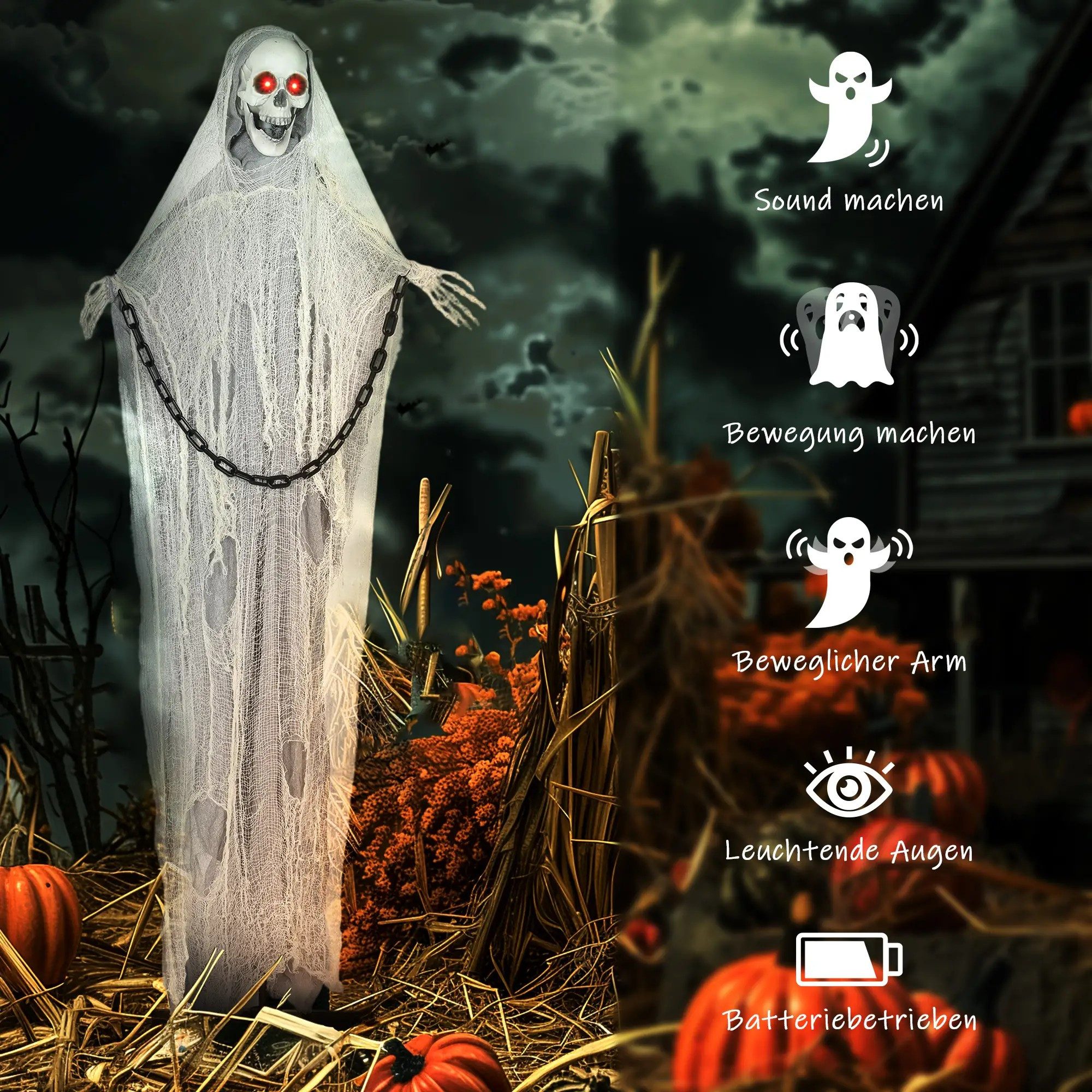 BlingBin LED-Dekofigur Halloween Garten Dekoration mit günstig online kaufen