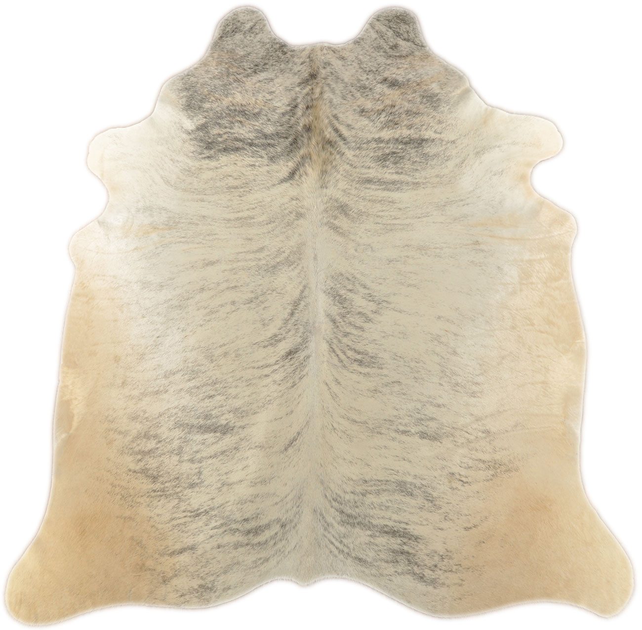 KUHFELL online & NOMAD Fellteppich Kuhfell Teppich Grau-Braun 220×180 cm – für Wohnzimmer & Schlafzimmer