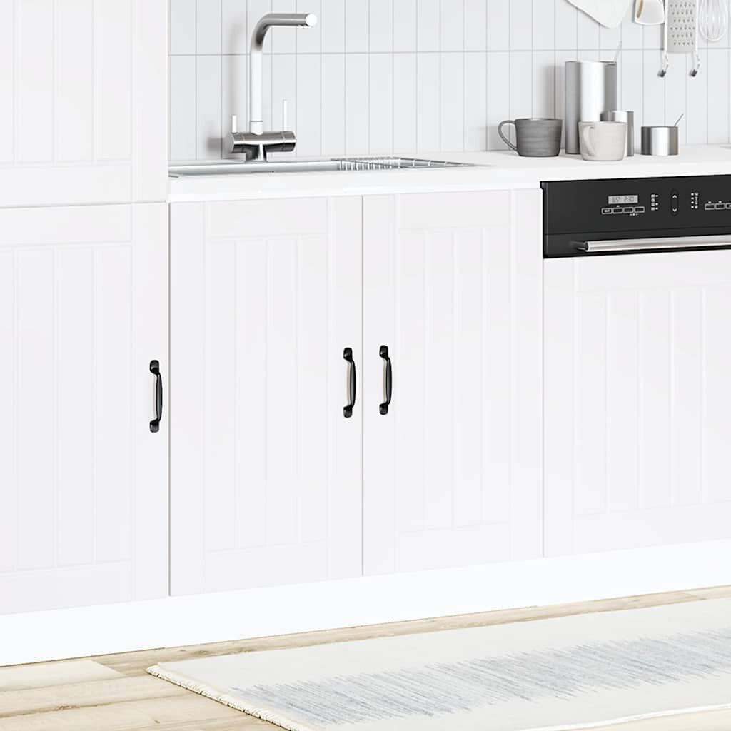 vidaXL Schrankmodule Spülenunterschrank Lucca Weiß Holzwerkstoff günstig online kaufen