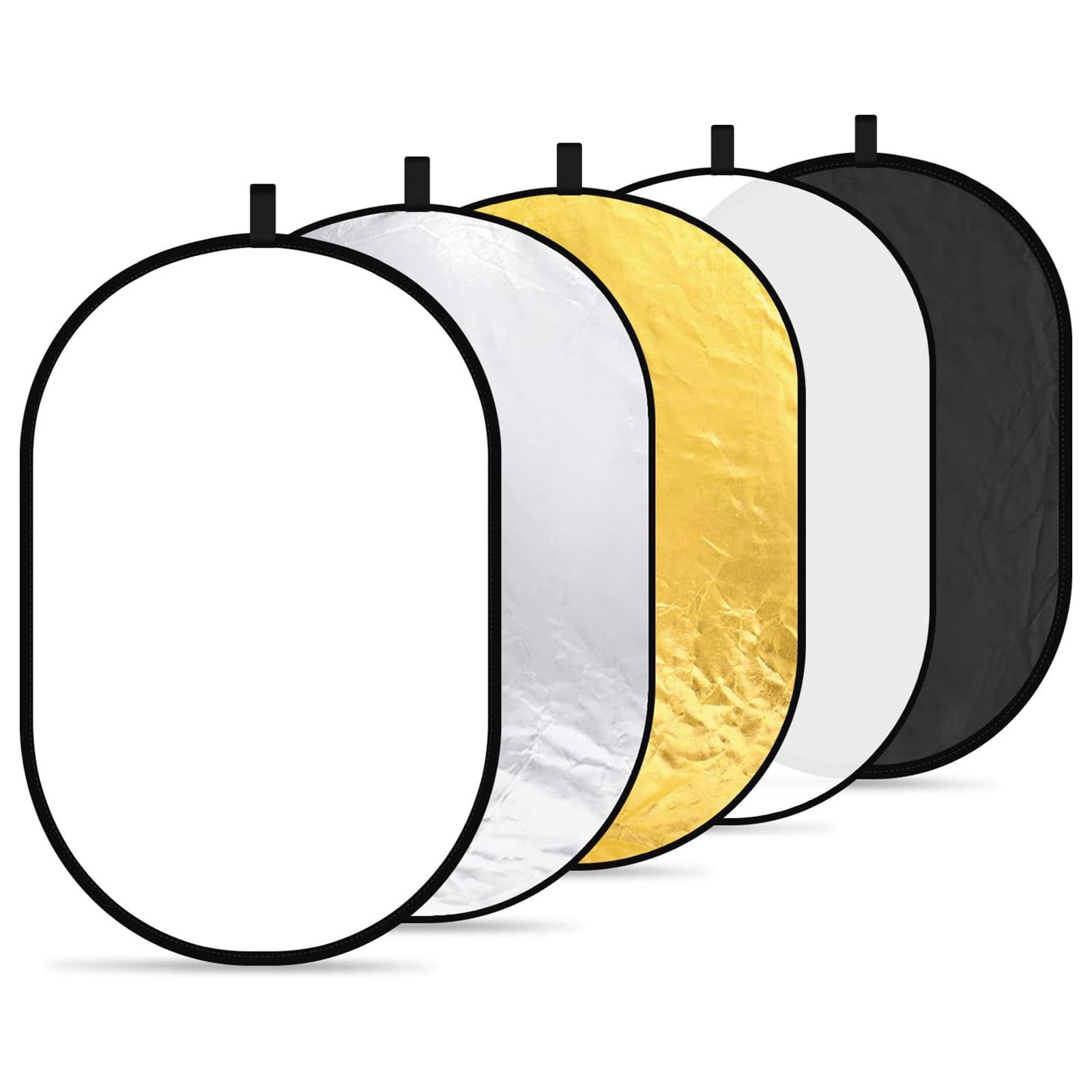 Neewer Blitzlichtreflektoren RF-0609 5-in-1 Reflektor 60x90cm faltbar, (Packung), Falten