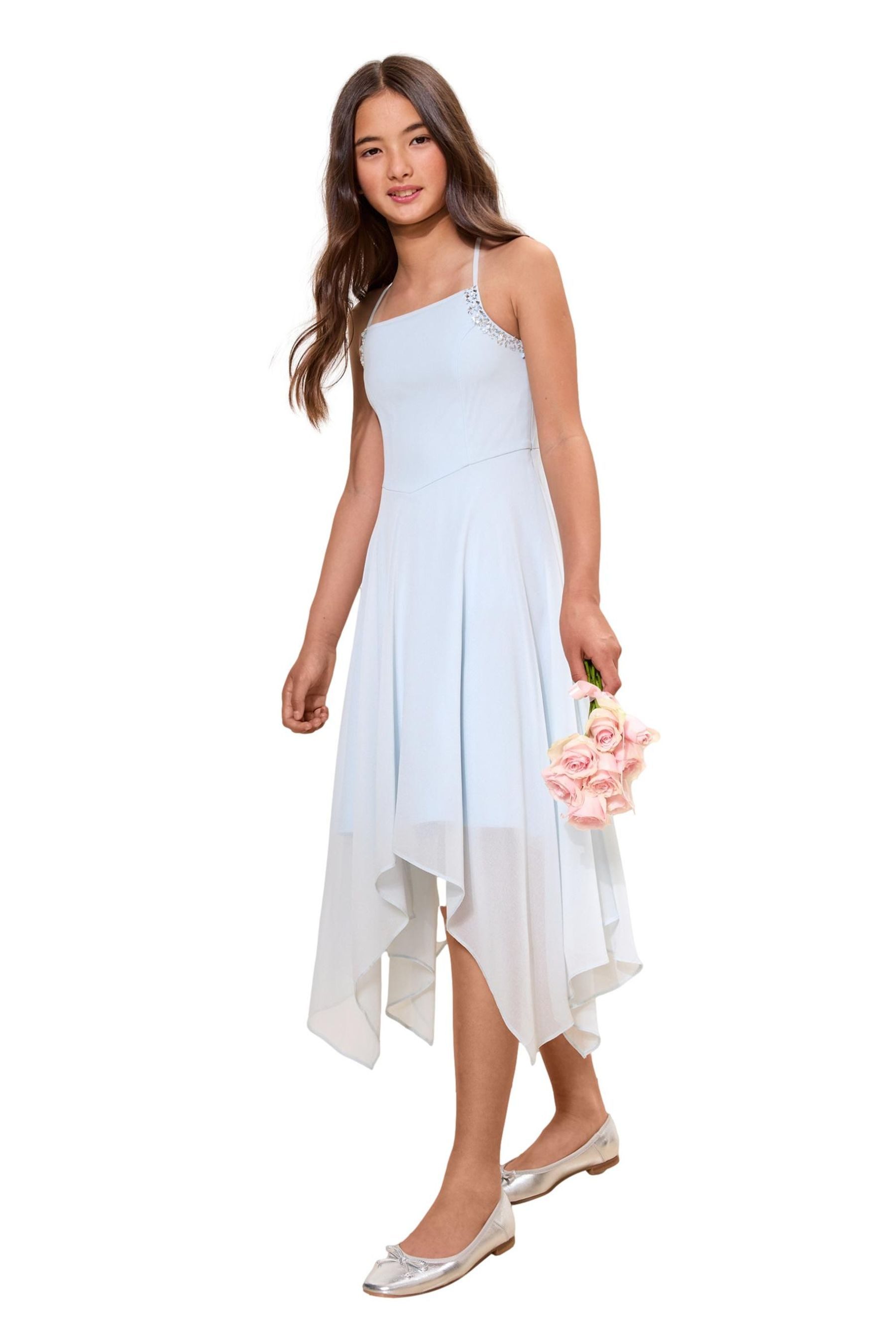 LIPSY Partykleid Lipsy Teen Verziertes Kleid mit Zipfelsaum (1-tlg)