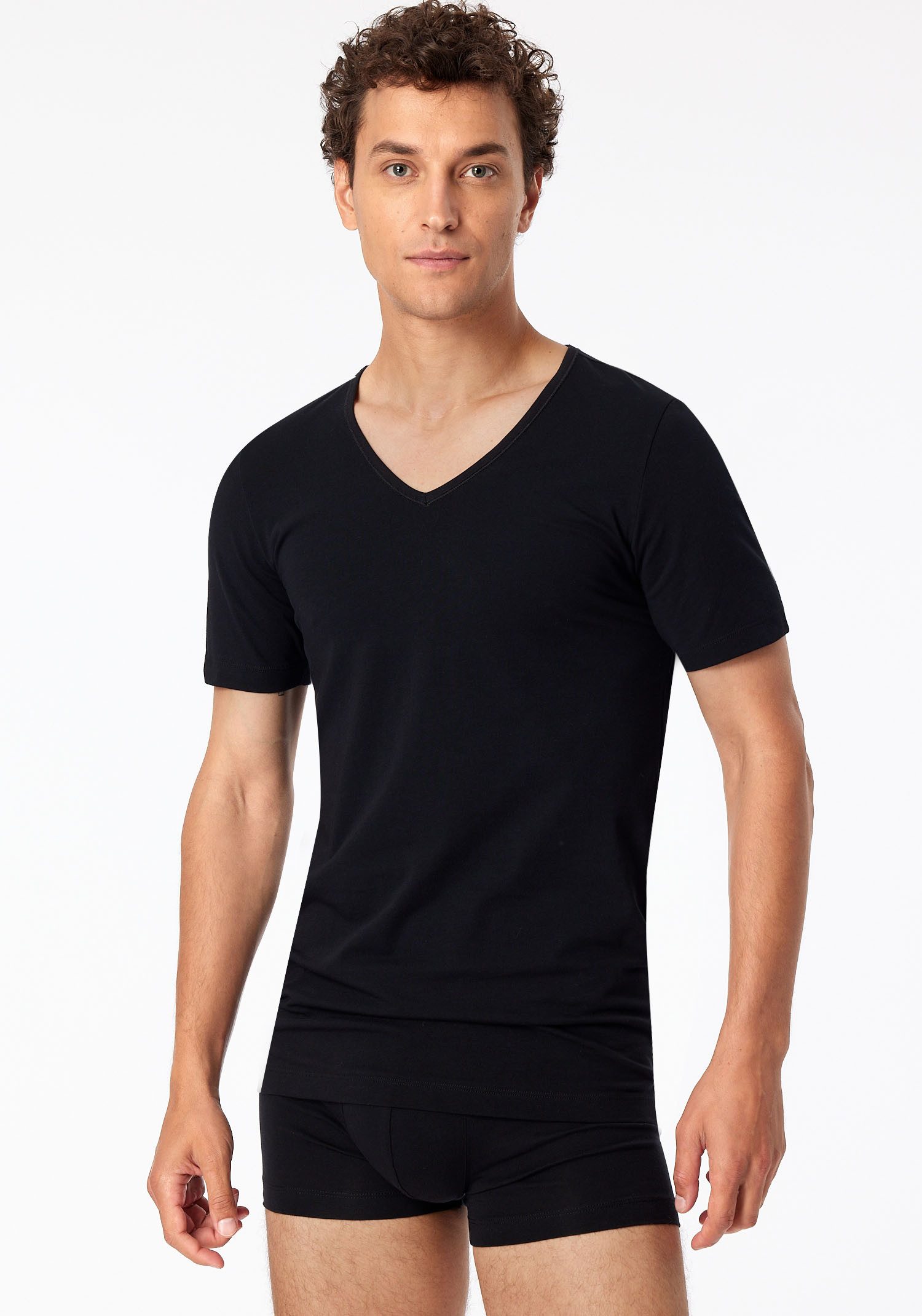 Schiesser V-Shirt 95/5 (2er-Pack) mit tiefem V-Ausschnitt – Bild 2 von 5