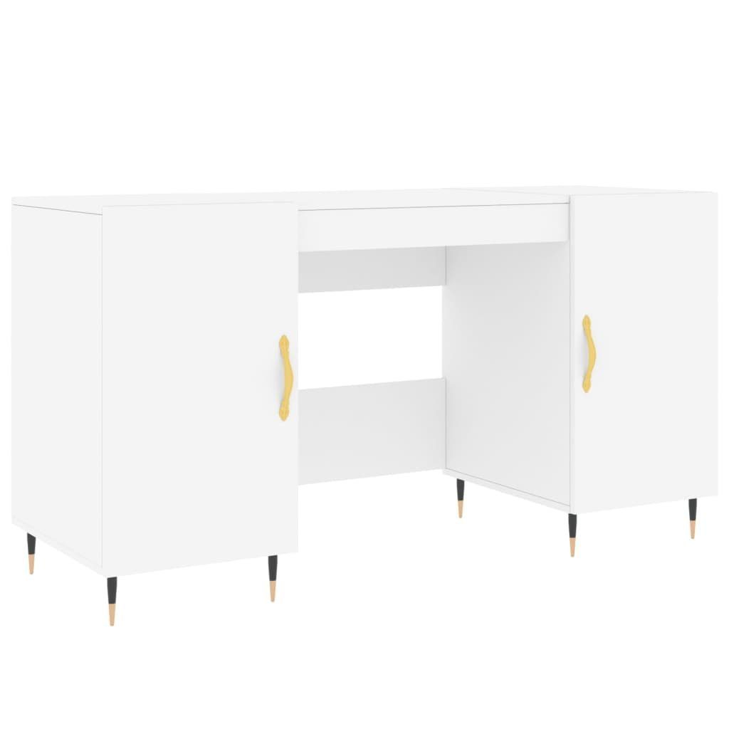Holzwerkstoff Schreibtisch Weiß cm furnicato 140x50x75