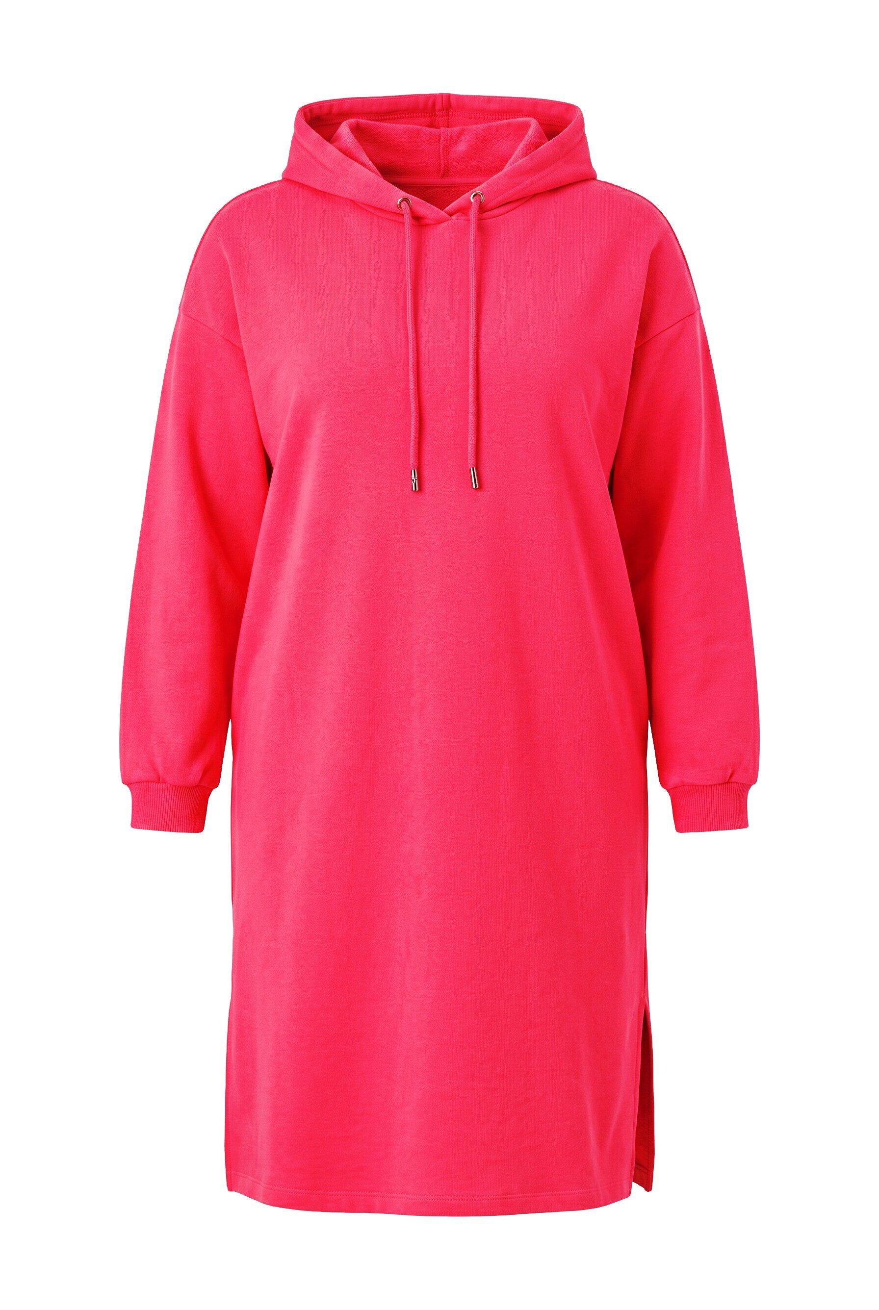 MIAMODA Midikleid Midi-Sweatkleid oversized Kapuze Seitenschlitze – Bild 2 von 3