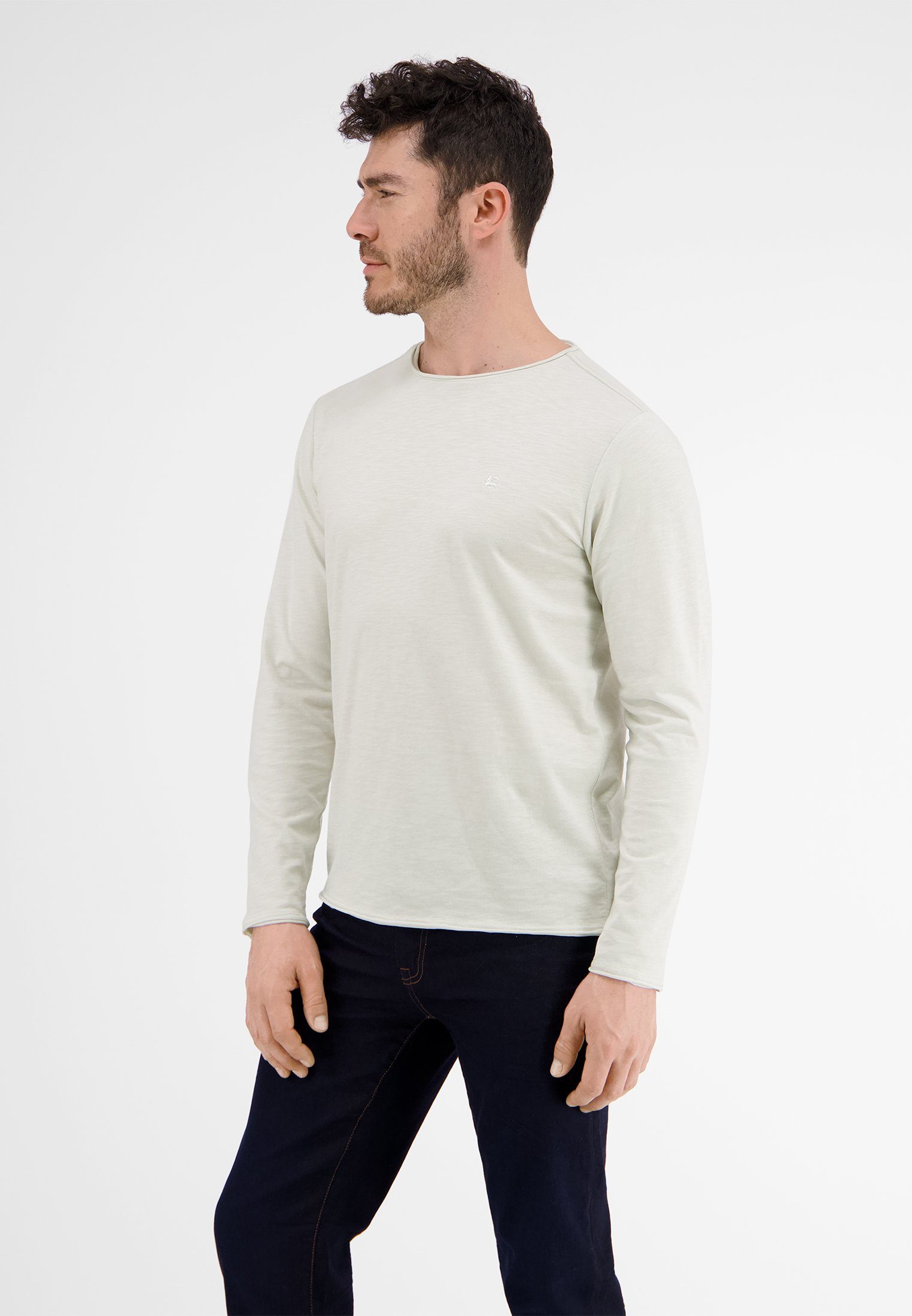 LERROS Jersey-Longsleeve LERROS WHITE Langarmshirt FOG