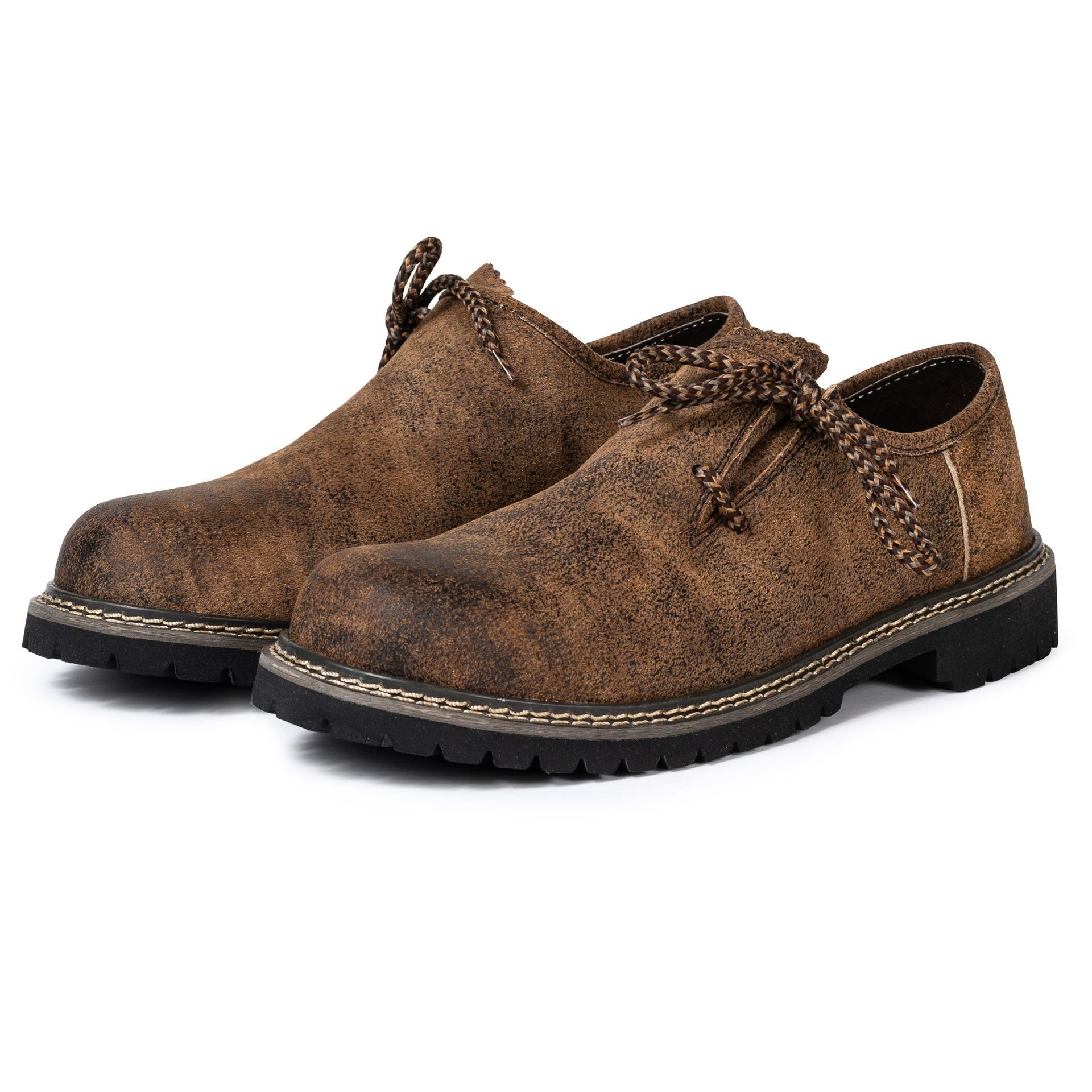 PAULGOS Trachtenschuhe Trachten Schuhe Haferl Schnürschuh 100% Echtleder ANTIK Haferlschuh – Bild 3 von 4