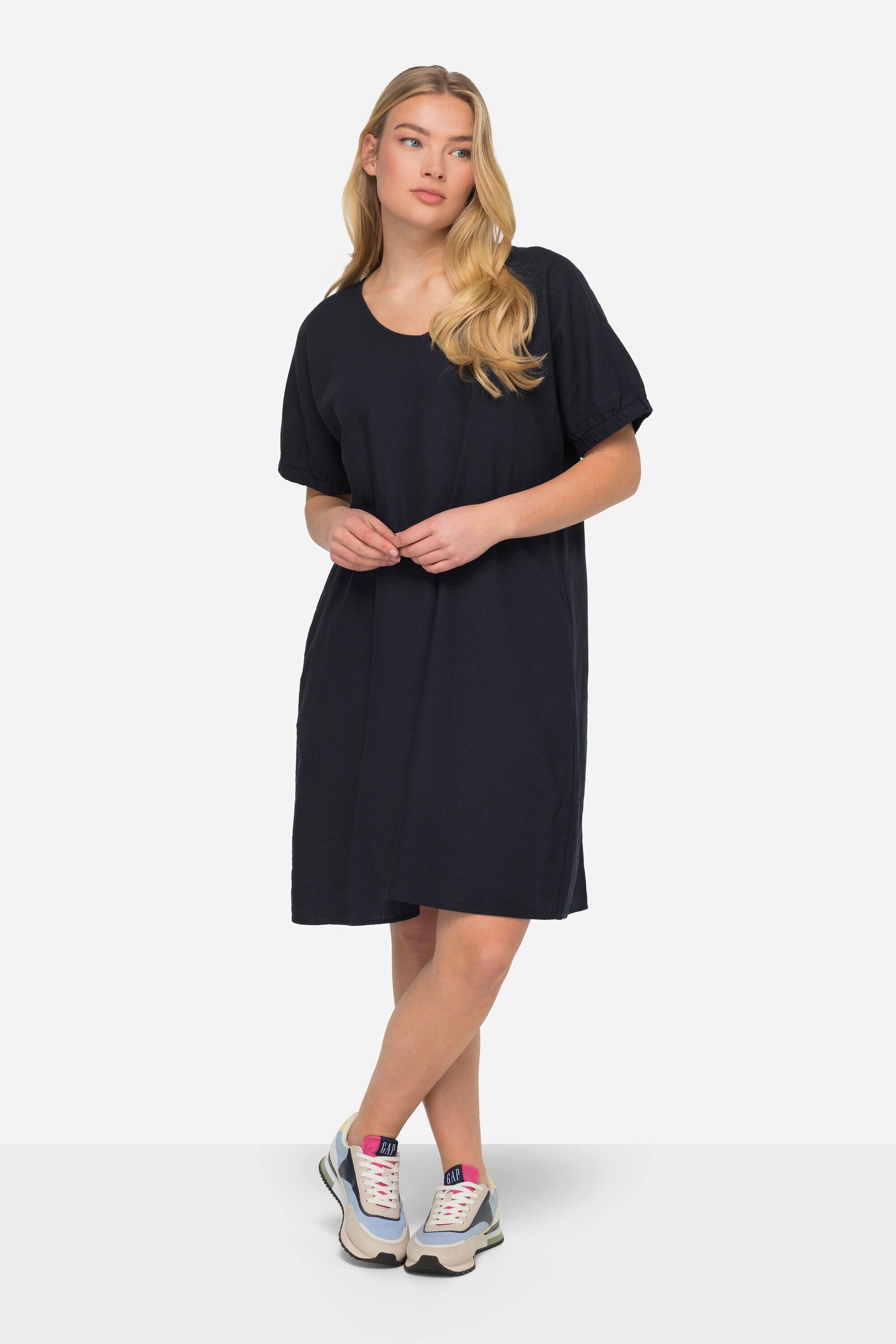 Laurasøn Sommerkleid Leinenmix-Kleid Rundhals