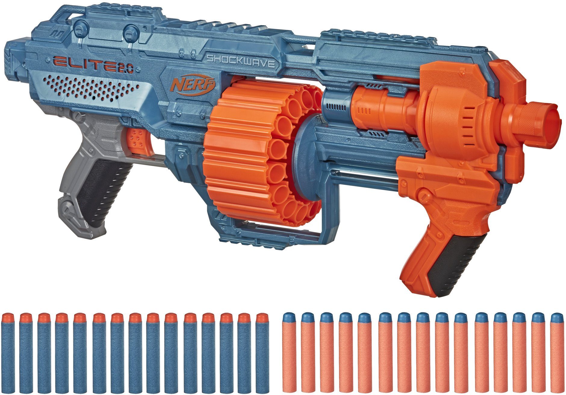 Hasbro Blaster Nerf Elite 2.0 Shockwave RD-15, inkl. 30 Darts