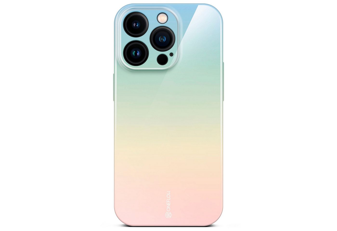 ONEFLOW Handyhülle für iPhone 14 Pro Splash Cover Bunt Regenbogen 6,1 Zoll, Hülle mit Design Muster Designer Case Kameraschutz Handy Schutzhülle
