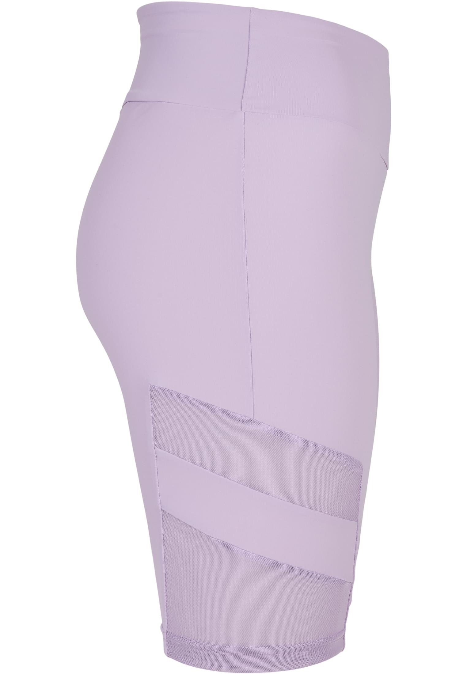 URBAN CLASSICS Stoffhose Cycle Mesh Damen High Ladies lilac (1-tlg) Tech Waist Shorts