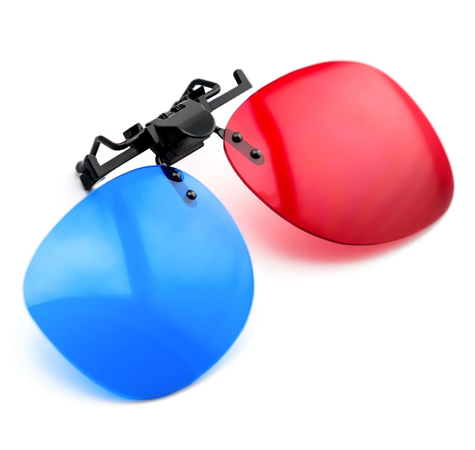 PRECORN 3D Brille ClipOn rot/blau (3DAnaglyphenbrille) für Brillenträger Heimkinosystem