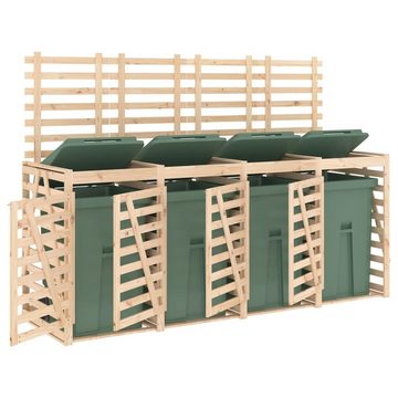 vidaXL Mülltonnenbox Mülltonnenbox für 4 Tonnen Massivholz Kiefer