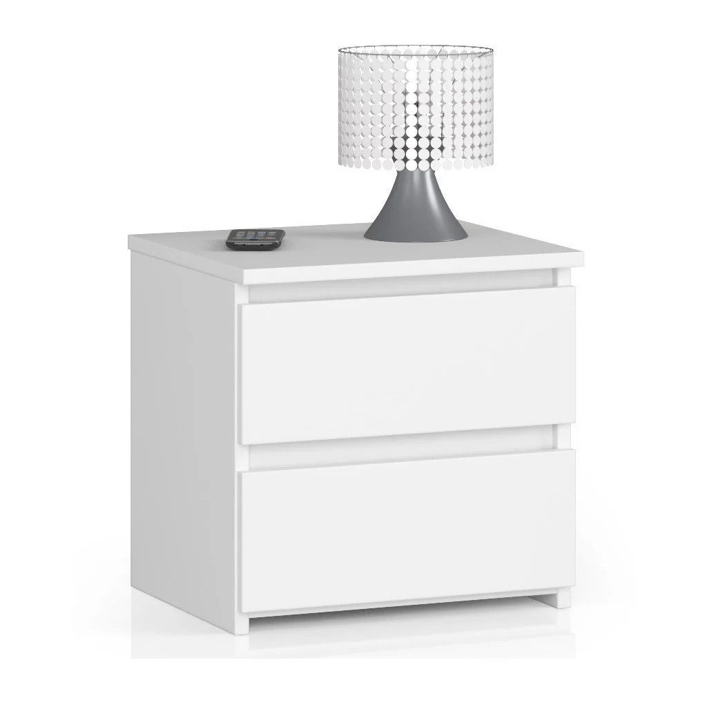 Raumhirsch Furniture Nachttisch praktisch & stilvoll - Nachtschrank - Nachtkommode, Maße: 40x40x35 cm, 2 Schubladen, Soft-Close