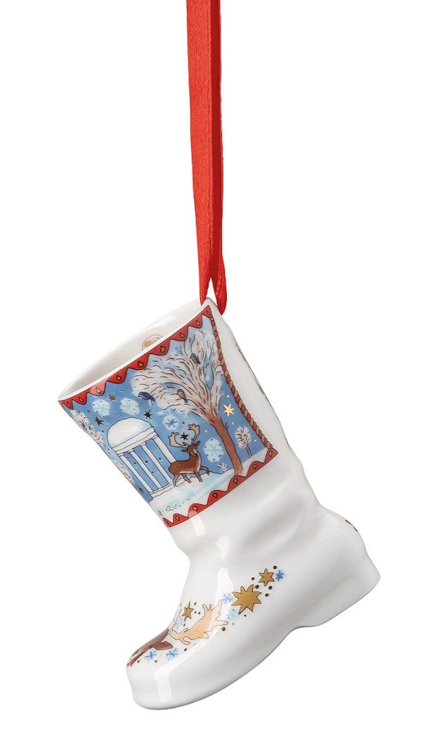 Hutschenreuther Weihnachtsfigur Sammelserie 2022 Porzellanstiefel Weihnachtsabend