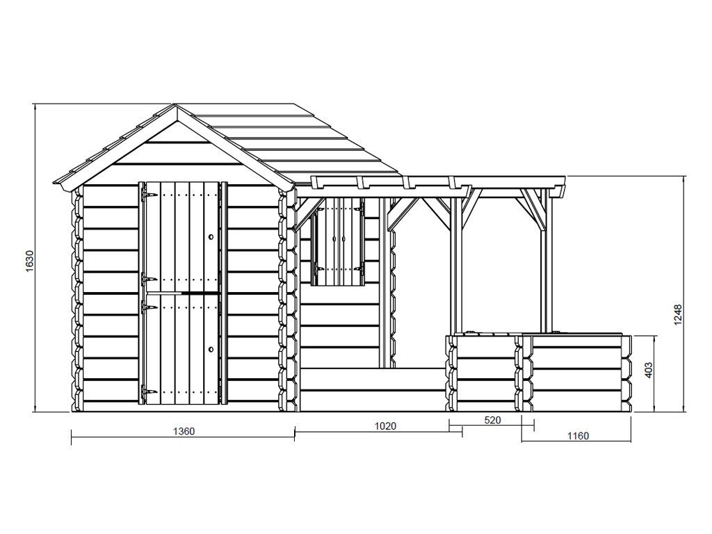 Belladoor Spielhaus Belladoor Spielhaus 290×116 cm