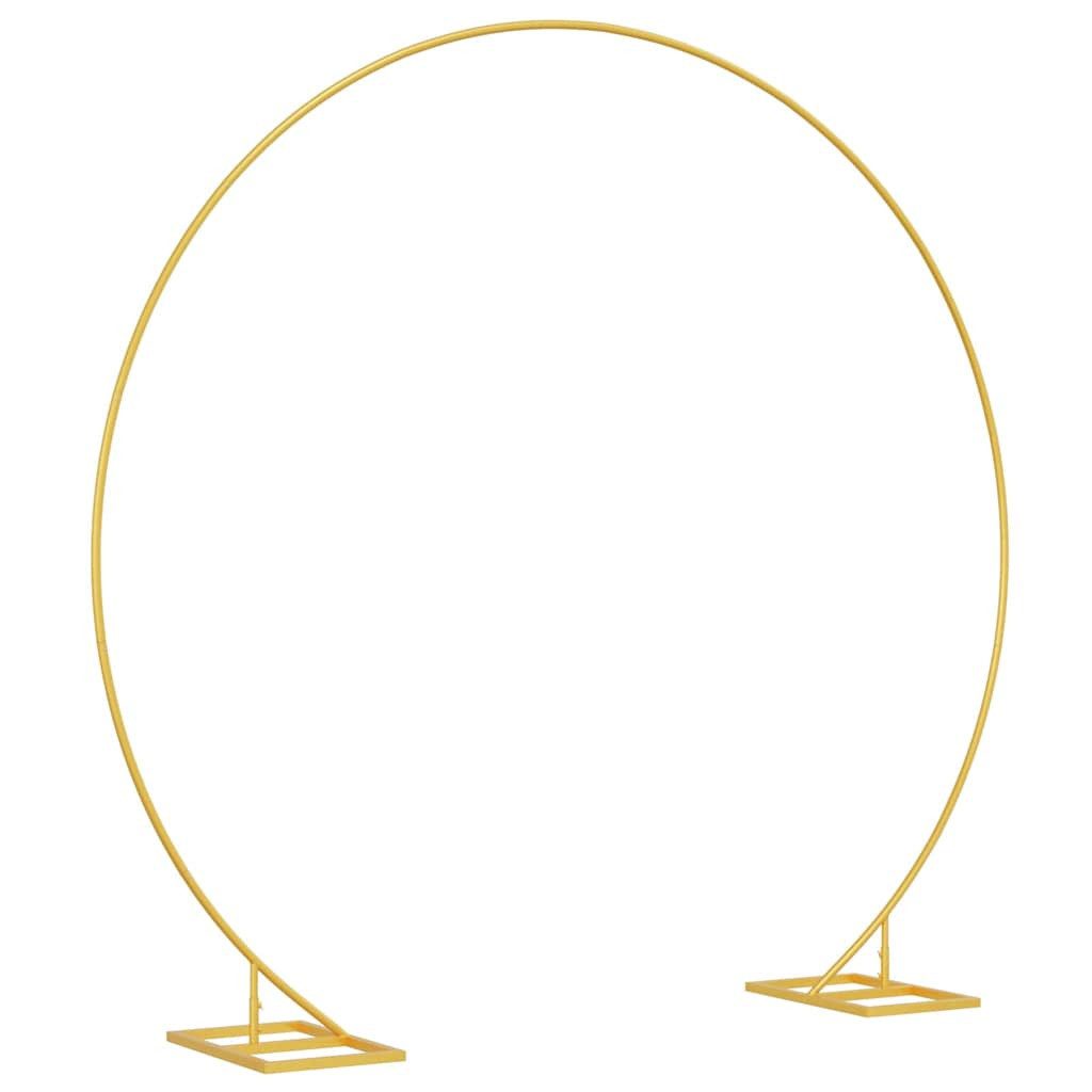 vidaXL Pergola Einzelner Hochzeitsbogen Gold 220 x 45 x 200 cm Stahl, (1-tlg) – Bild 5 von 5
