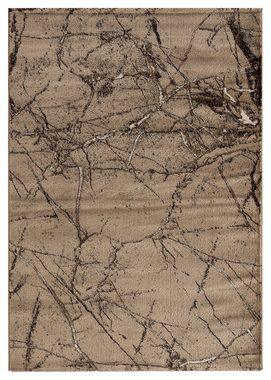 Teppich Kurzflor Teppich Hochwertig -BIENAL 4833A, TEPPIA, rechteckig, Höhe: 10 mm, hochwertiger Wohnzimmerteppich I Küchenteppich Grau Teppichläufer