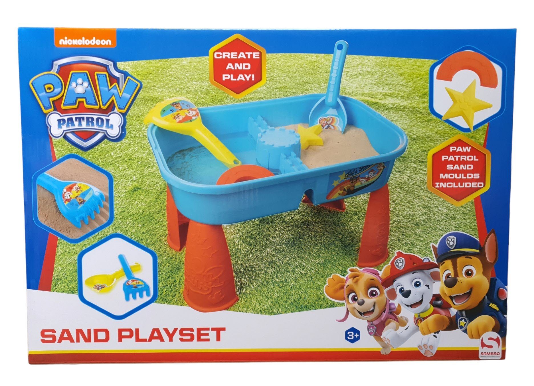 PAW PATROL Sandkasten Super leichter Sand- und Wassertisch Paw Patrol Sand Play Set