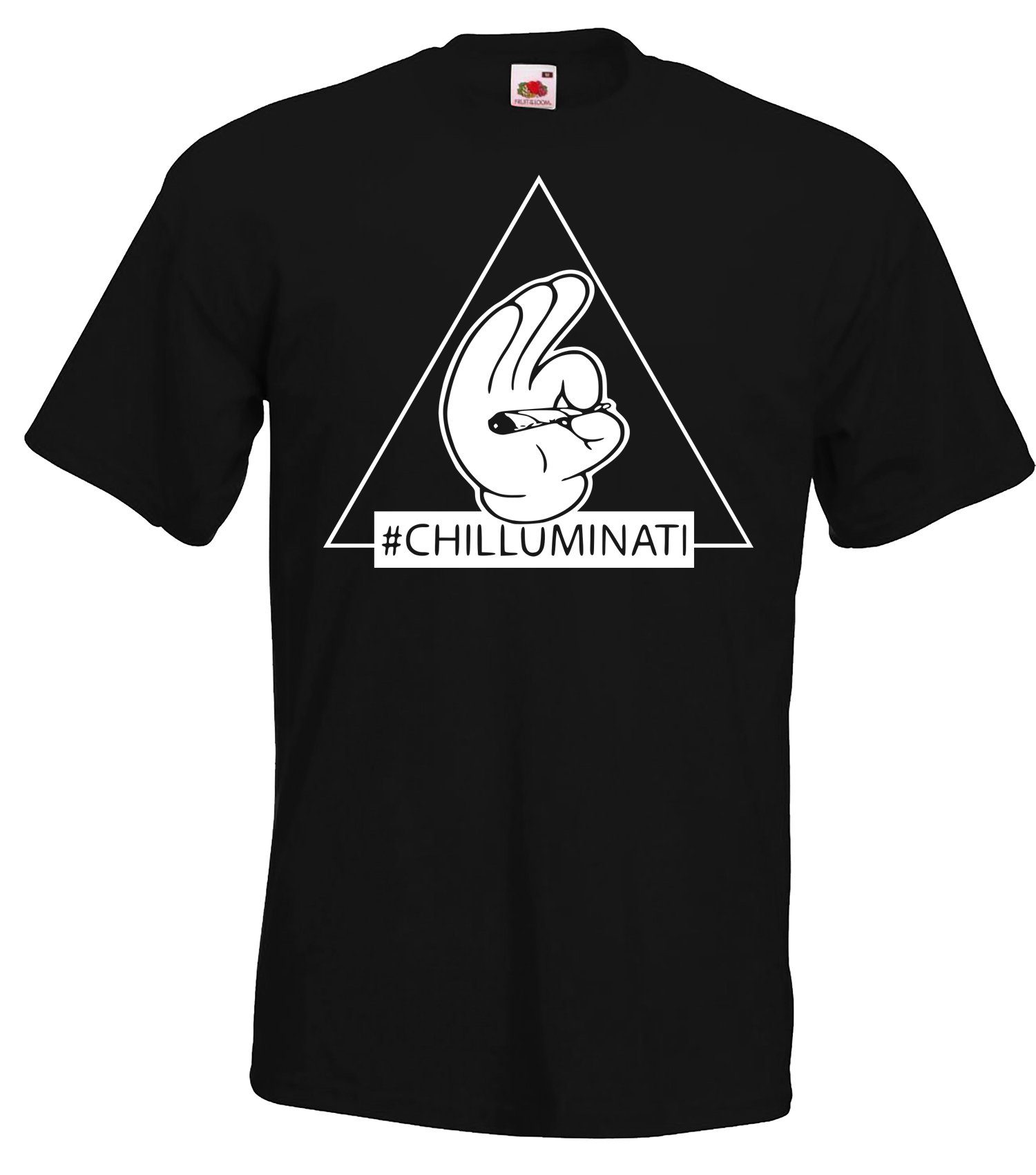 Youth Designz T-Shirt Chilluminati Herren T-Shirt mit lustigem Frontprint Schwarz