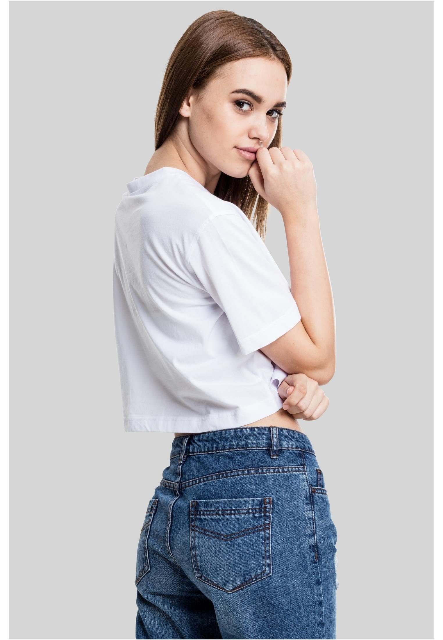 Short Ladies T-Shirt white CLASSICS Oversized Damen Tee URBAN (1-tlg)