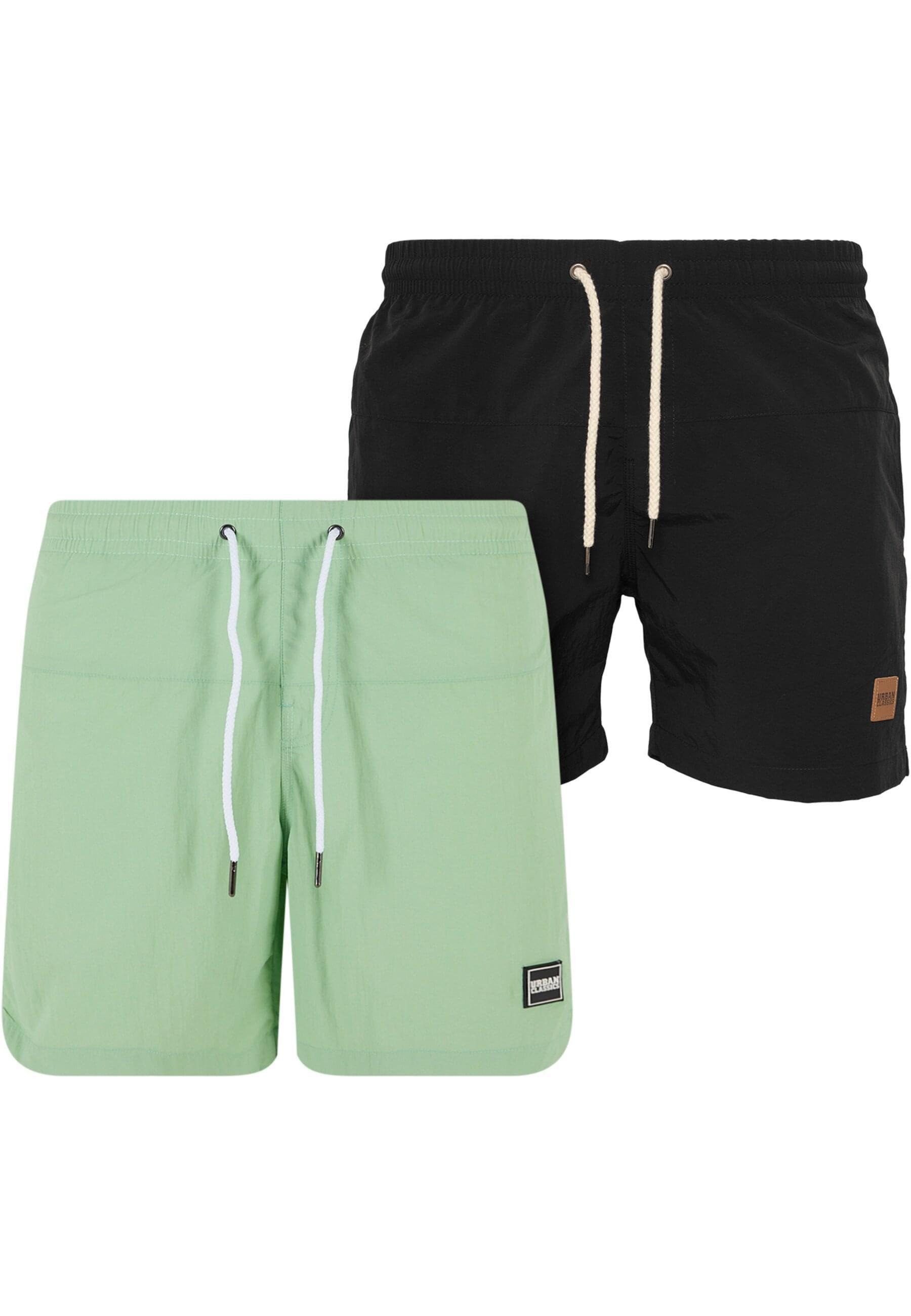 URBAN CLASSICS Badeshorts Urban Classics Herren Block Swim Shorts 2-Pack