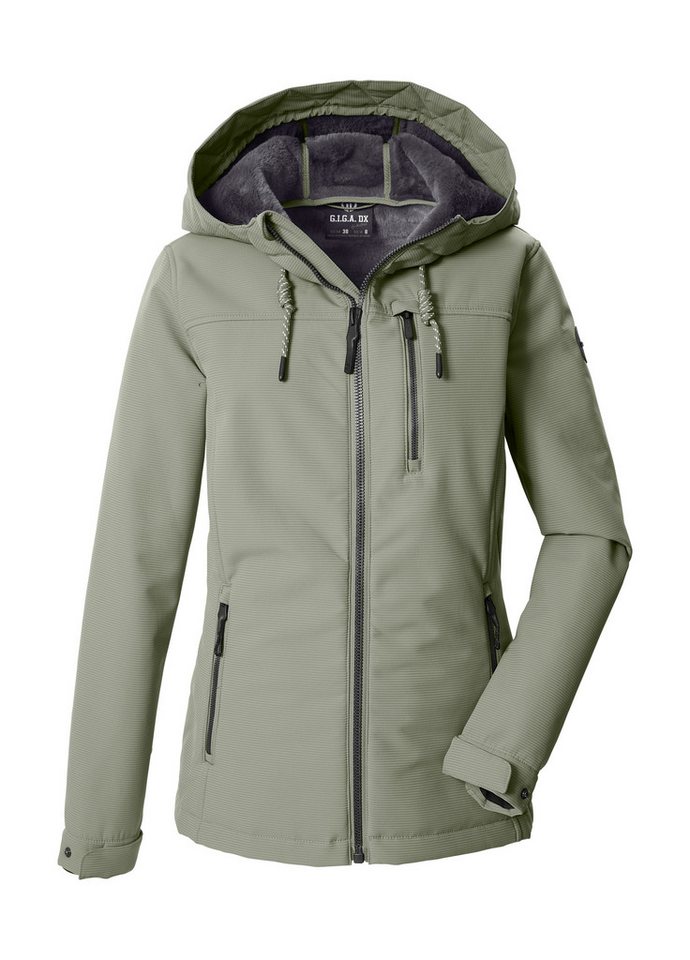 G.I.G.A. DX by killtec Softshelljacke GW 59 WMN SFTSHLL JCKT Winddichte, wasserabweisende Damenjacke mit Teddy-Fleecefutter