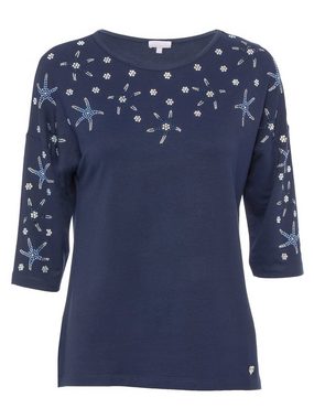 MONACO blue WEEKEND 3/4-Arm-Shirt Blusenshirt figurumspielend mit Sparkling-Starfish Motiv