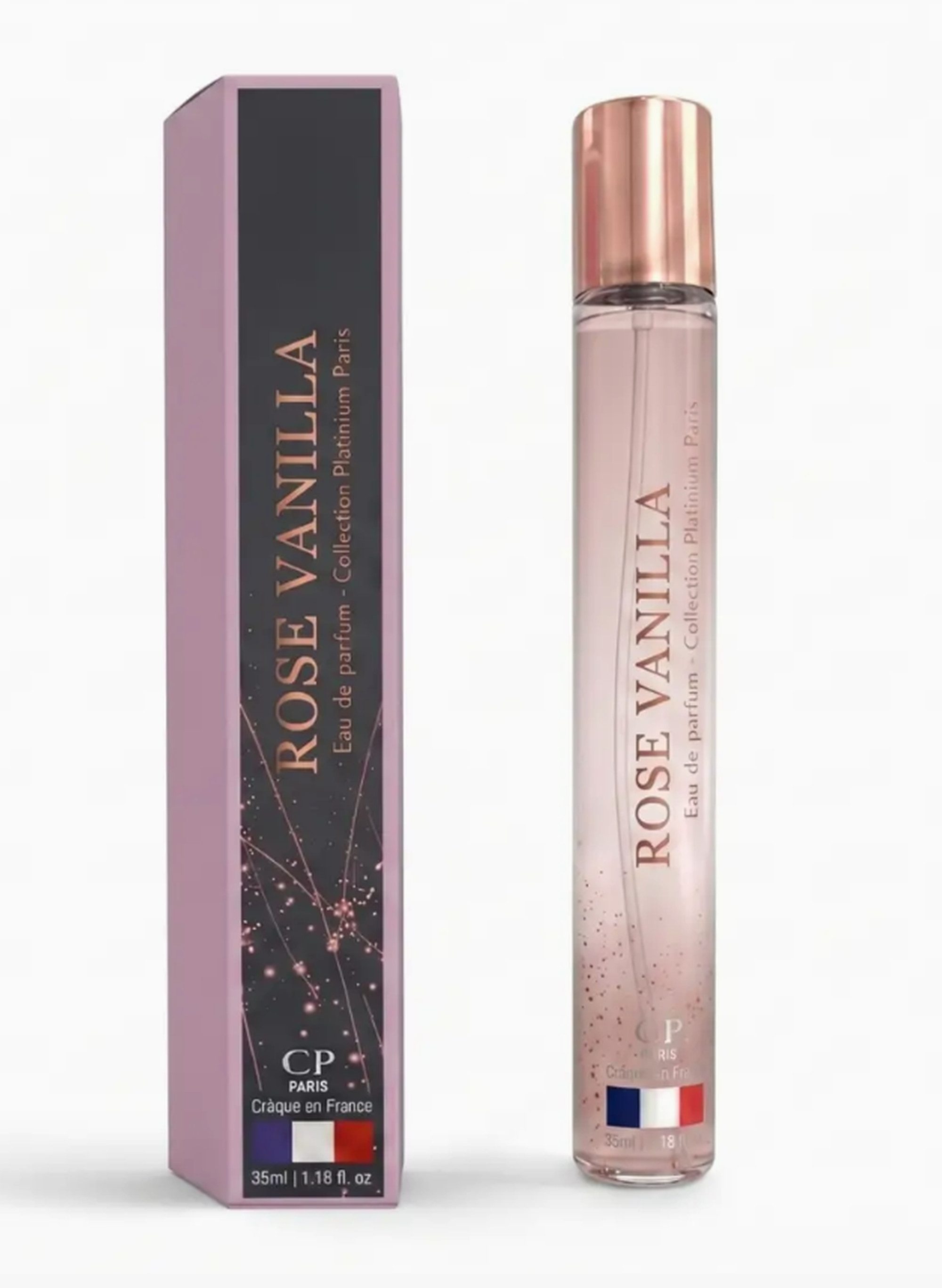 Collection Platinium Eau de Parfum Rose Vanilla Damen EDP Spray Reiseparfum aus Frankreich 35ml, Französisches Parfum - Blumig-süßer Duft mit Rose und Vanille