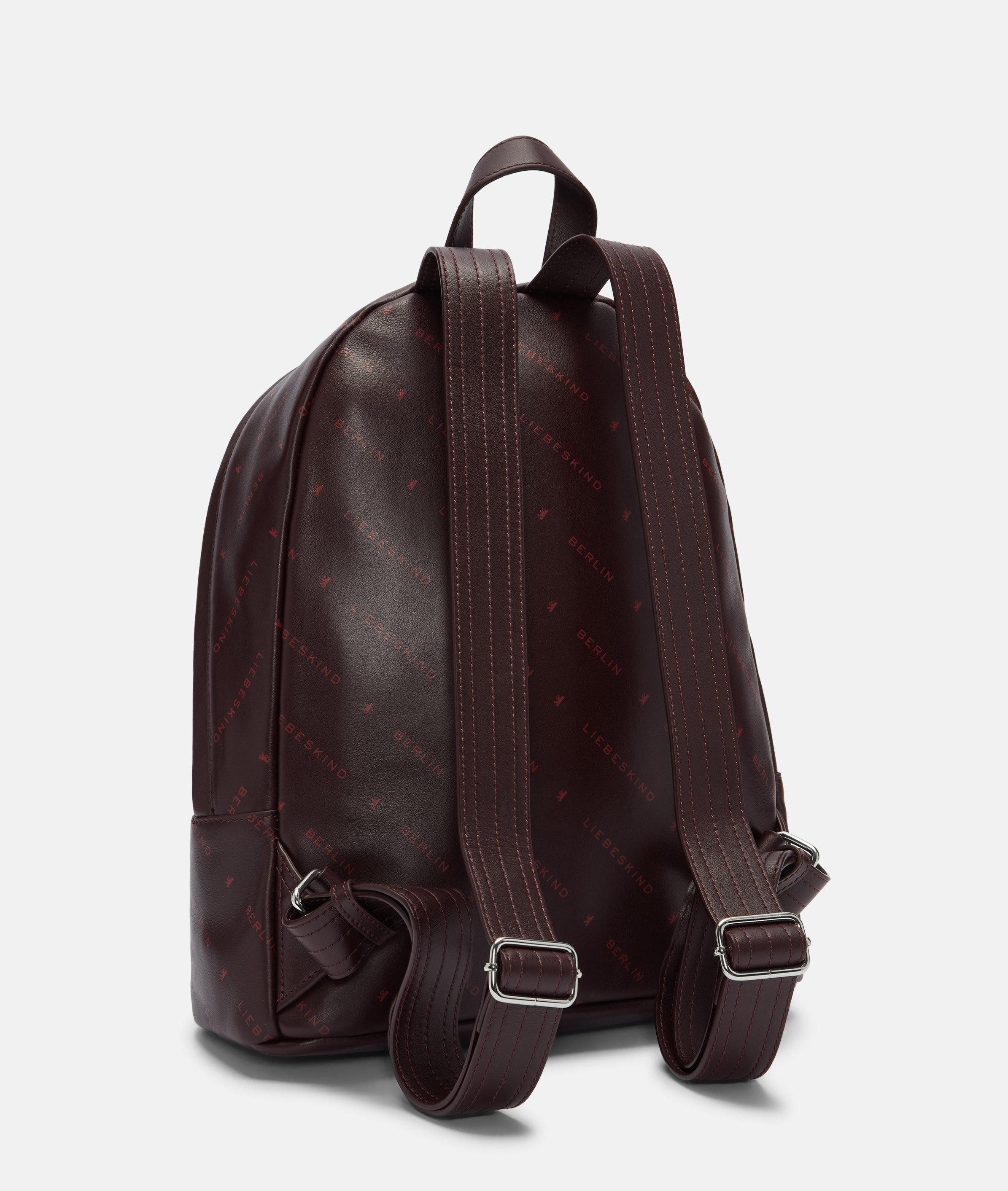 Liebeskind Berlin Rucksack Monogram Rucksack M, Rucksack aus Nappaleder mit Liebeskind Berlin Schriftzug