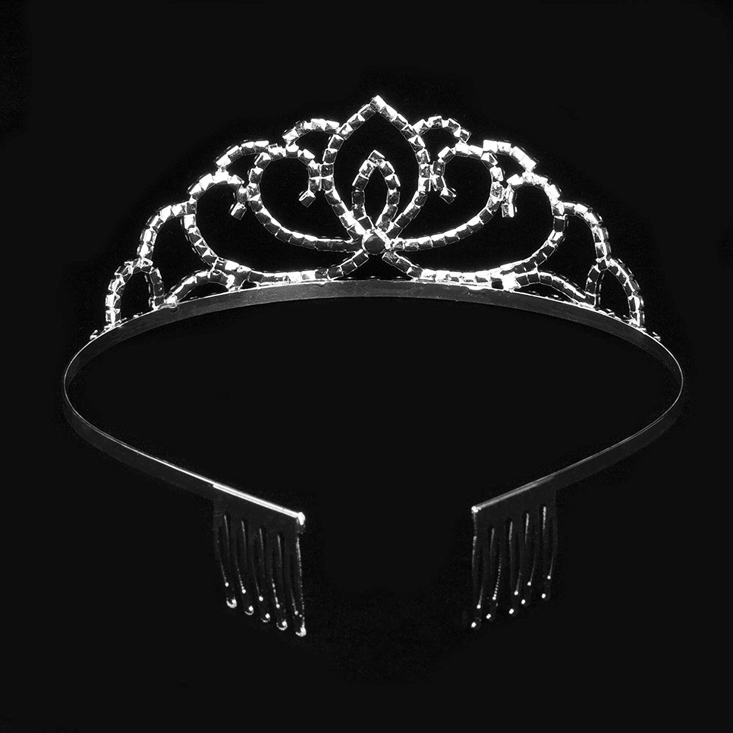 Katara Diadem Zubehör Strass Diadem Haarspange für Kinder, Damen, Cinderella Haarreif, Fasching, Karneval, Krone, Mädchen, Prinzessinen