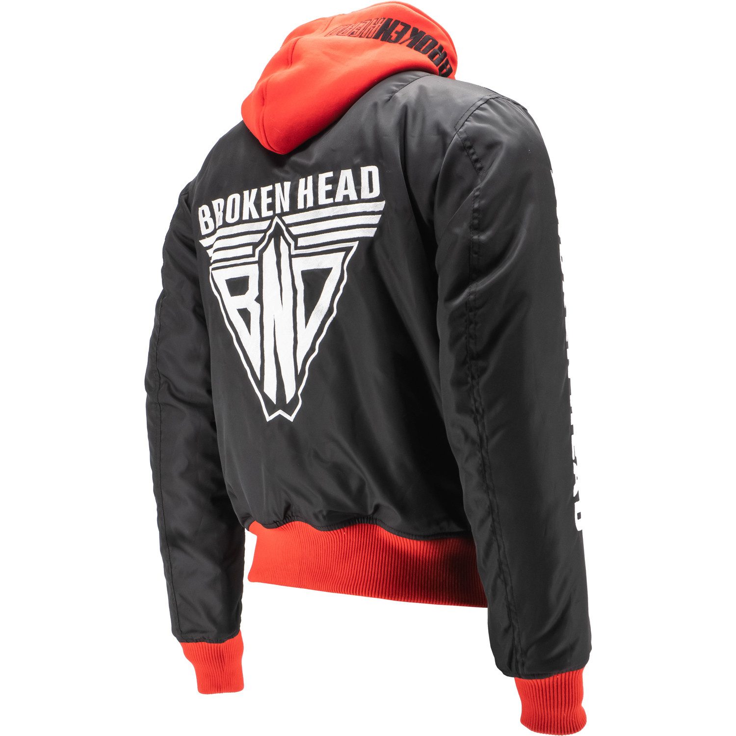 Broken Head Bomberjacke Bomberjacke BND Logo Schwarz-Rot günstig online kaufen