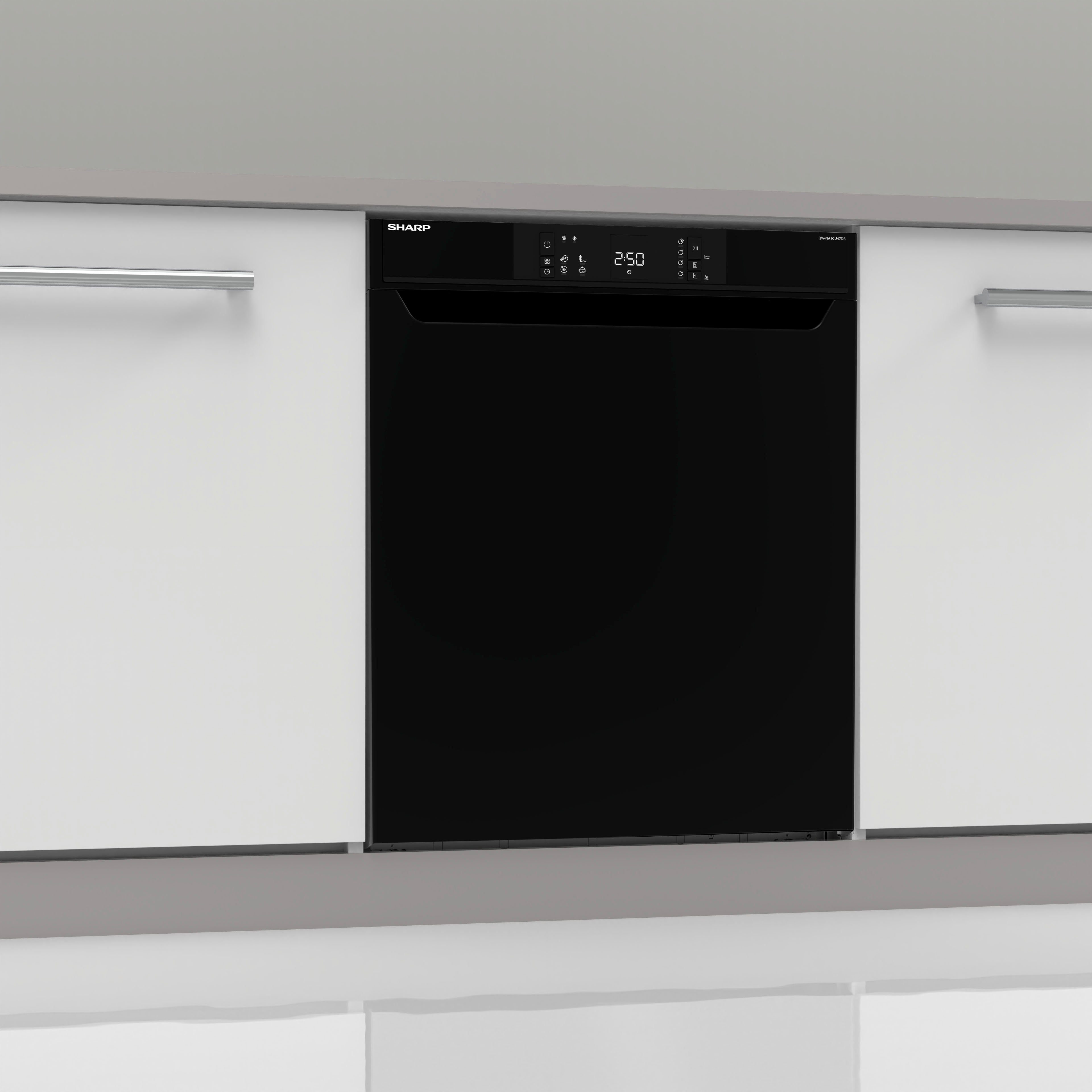 Sharp Unterbaugeschirrspüler QW-NA1CU47DB-DE, 13 Maßgedecke