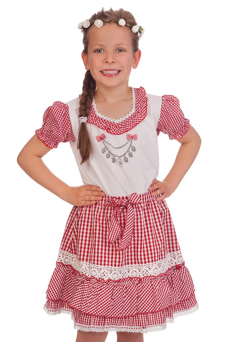 M.Stützle GmbH Trachtenrock Mädchen Rock - TINCHEN - rot, pink