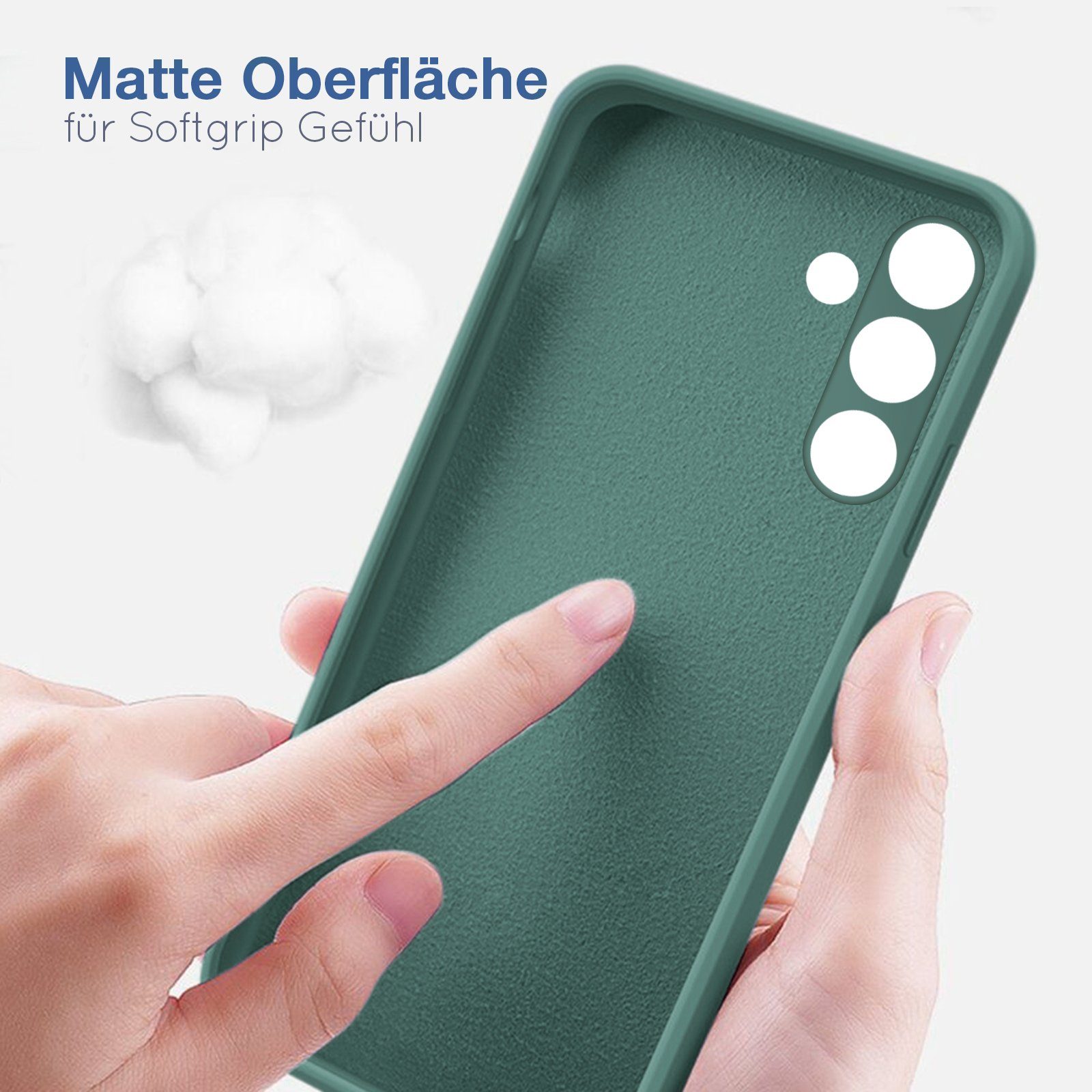 Tec-Expert Handyhülle SoftGrip Cover Hülle für Samsung Galaxy A54 5G, Handy Case Bumper integrierter Kameraschutz flexibel – Bild 4 von 5