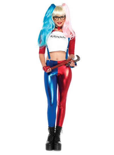 Leg Avenue Kostüm Hipster Harleykin, Originelles Comic Kostüm im Stil von Harley Quinn