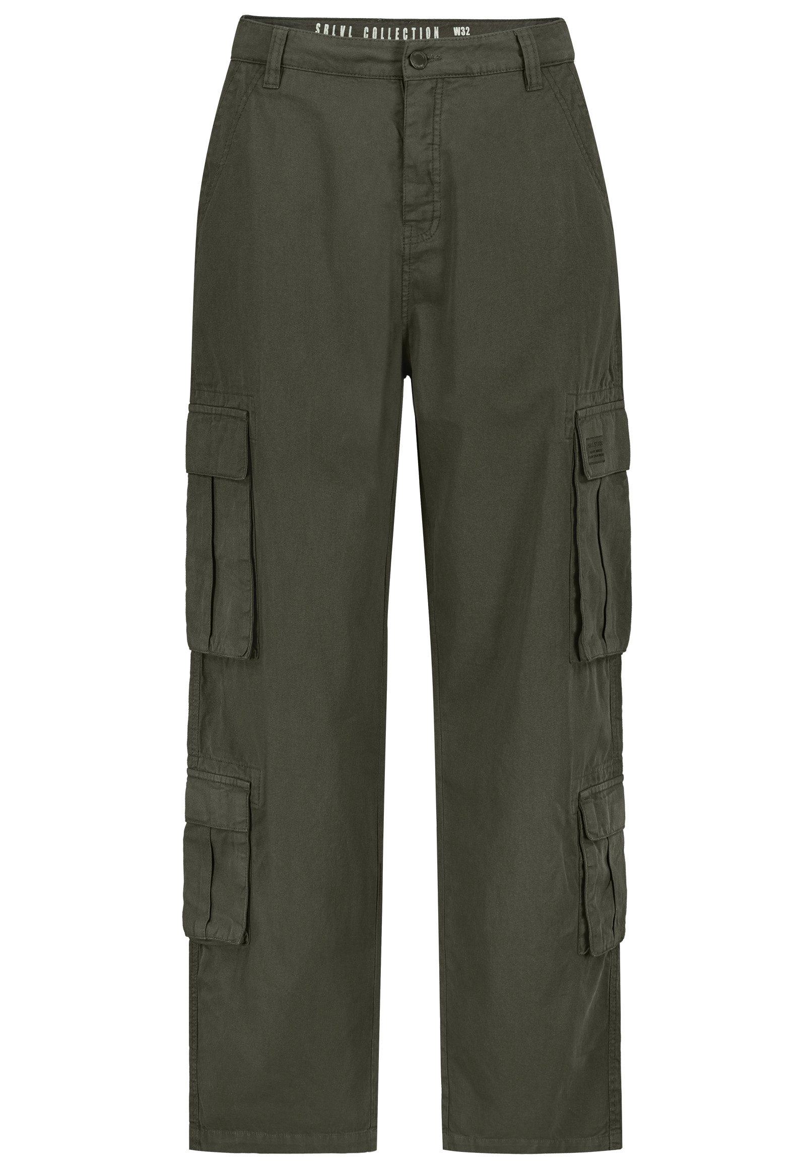 SUBLEVEL Cargohose Herren Hose mit Cargotaschen Loose Fit, Baumwoll-Canvas