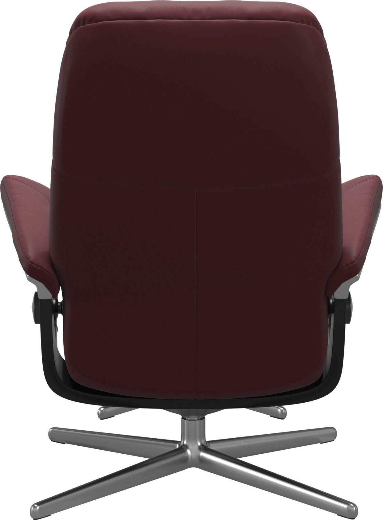 Stressless® Relaxsessel Consul (Set, Relaxsessel mit Hocker), mit Hocker, mit Cross Base, Größe S, M & L, Holzakzent Schwarz