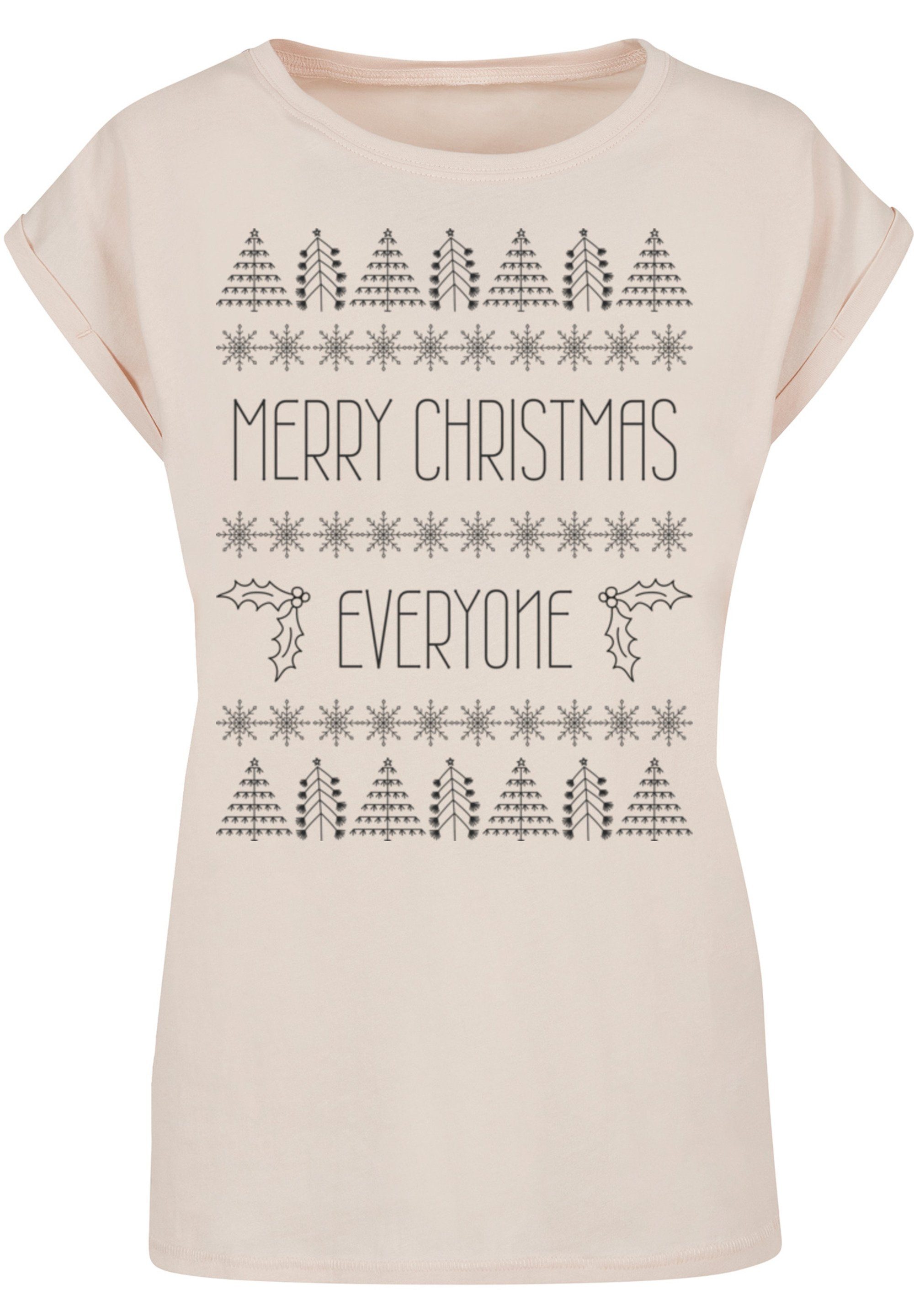 Whitesand Merry Everyone Christmas T-Shirt Weihnachten F4NT4STIC Print
