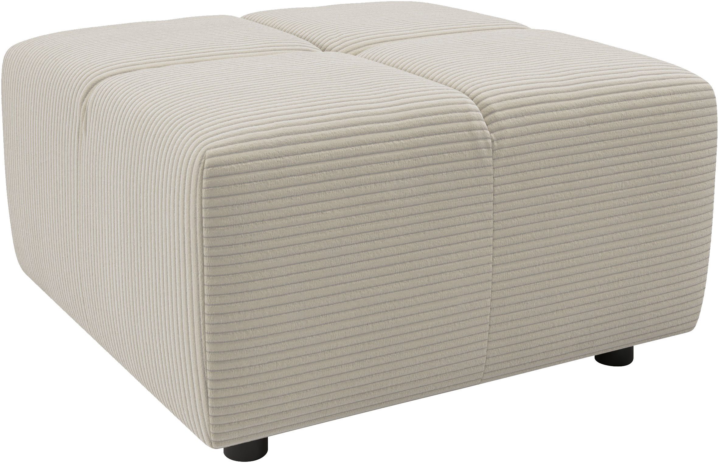 Home affaire Polsterhocker Ancona, Polsterhocker passend zum Sofa, Breite 107 cm, passend zur "Ancona"-Polsterserie, auch in Cord + Easy Care