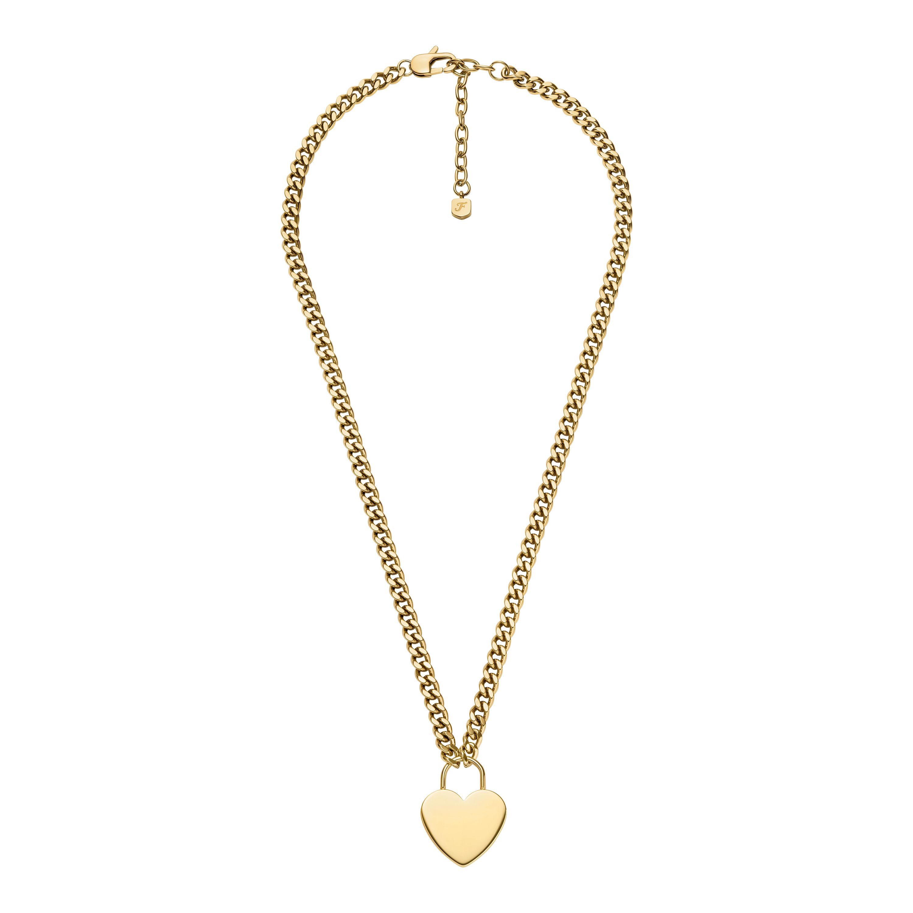 Fossil Kette mit Anhänger Schmuck Geschenk Edelstahl SUTTON Herz