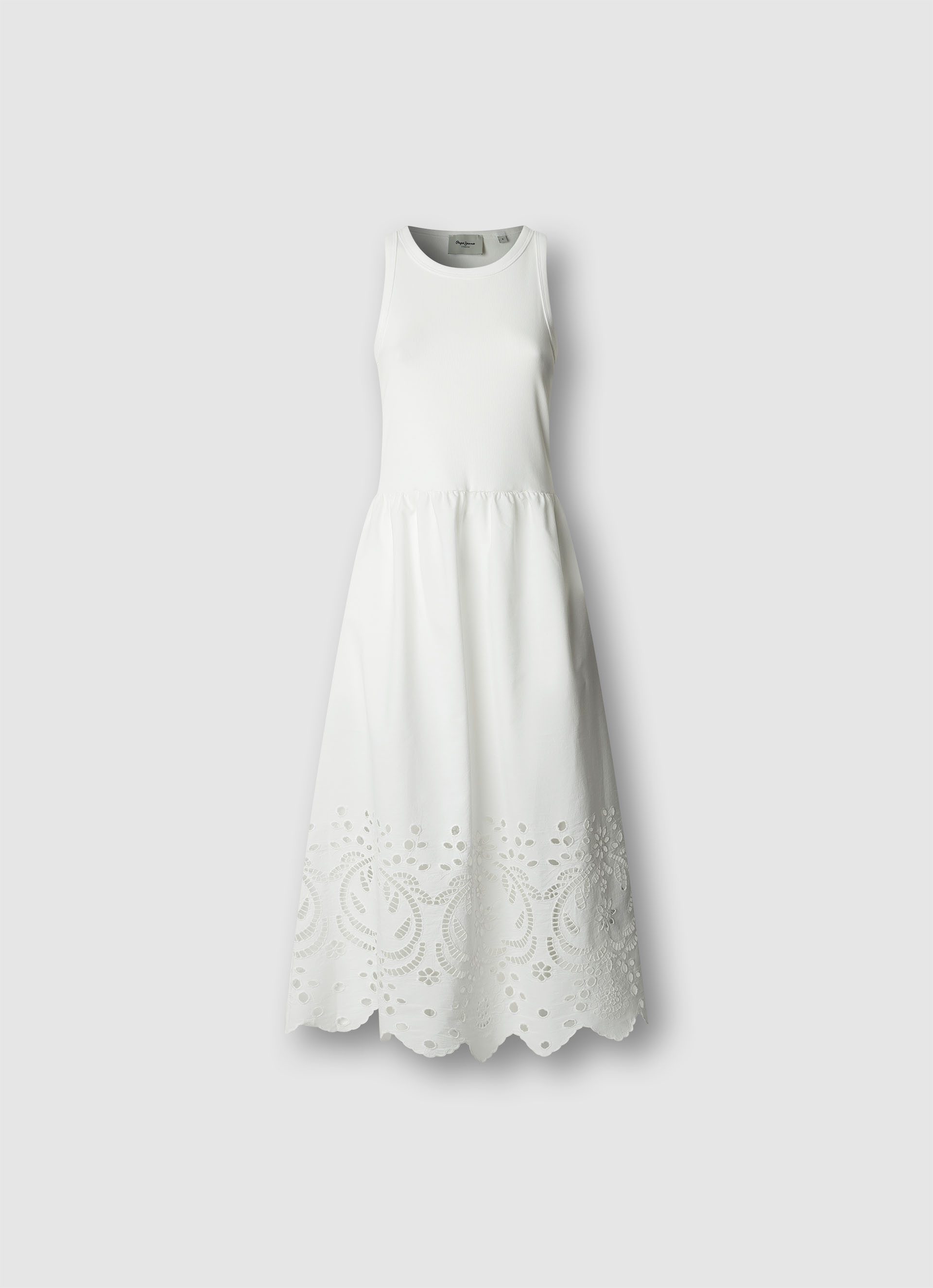 Pepe Jeans A-Linien-Kleid NAOMI mit Lochstickerei, ärmellos