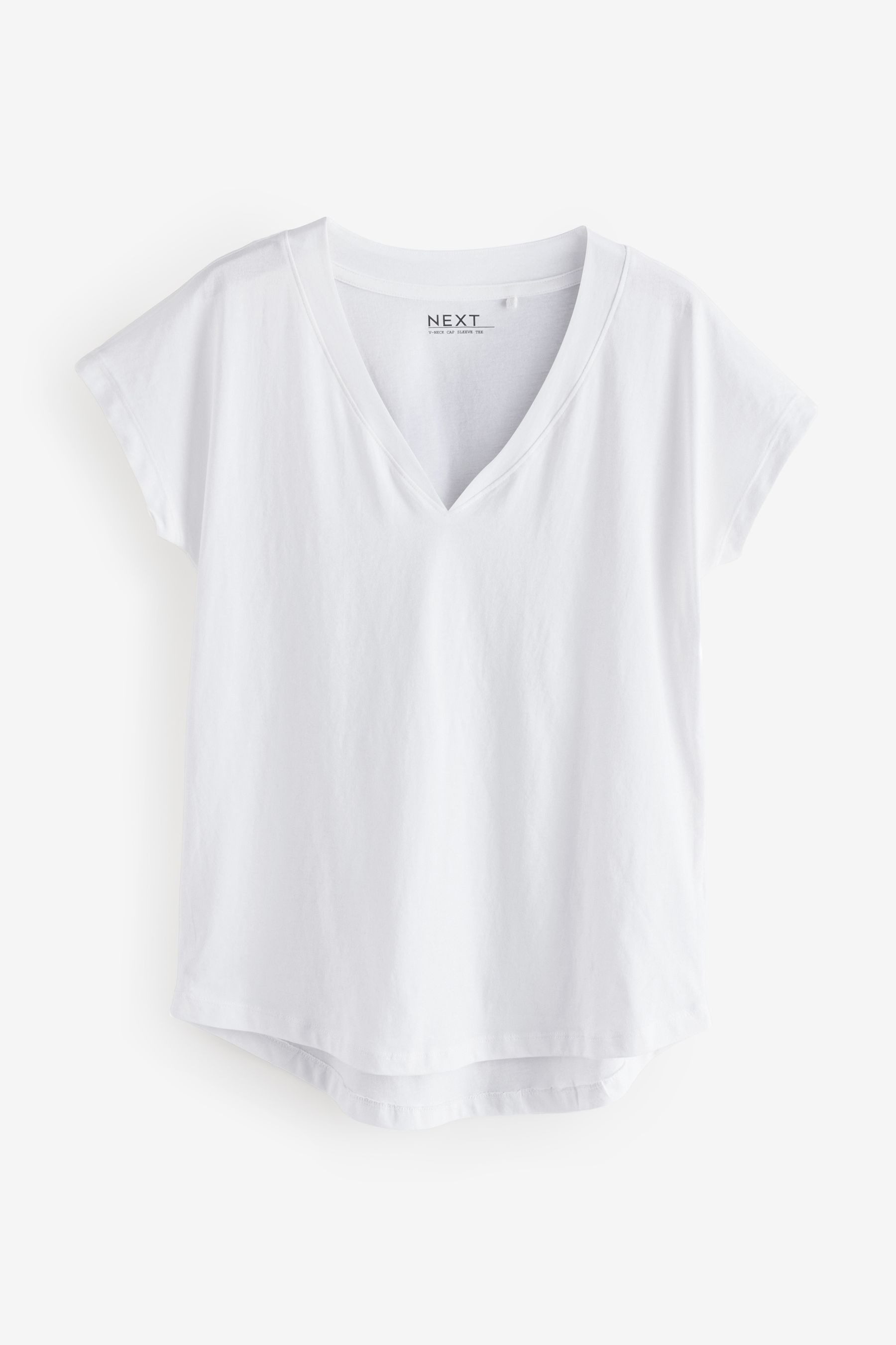 Next V-Shirt T-Shirts mit Flügelärmeln 100 % Baumwolle, 5 Stk. (5-tlg)