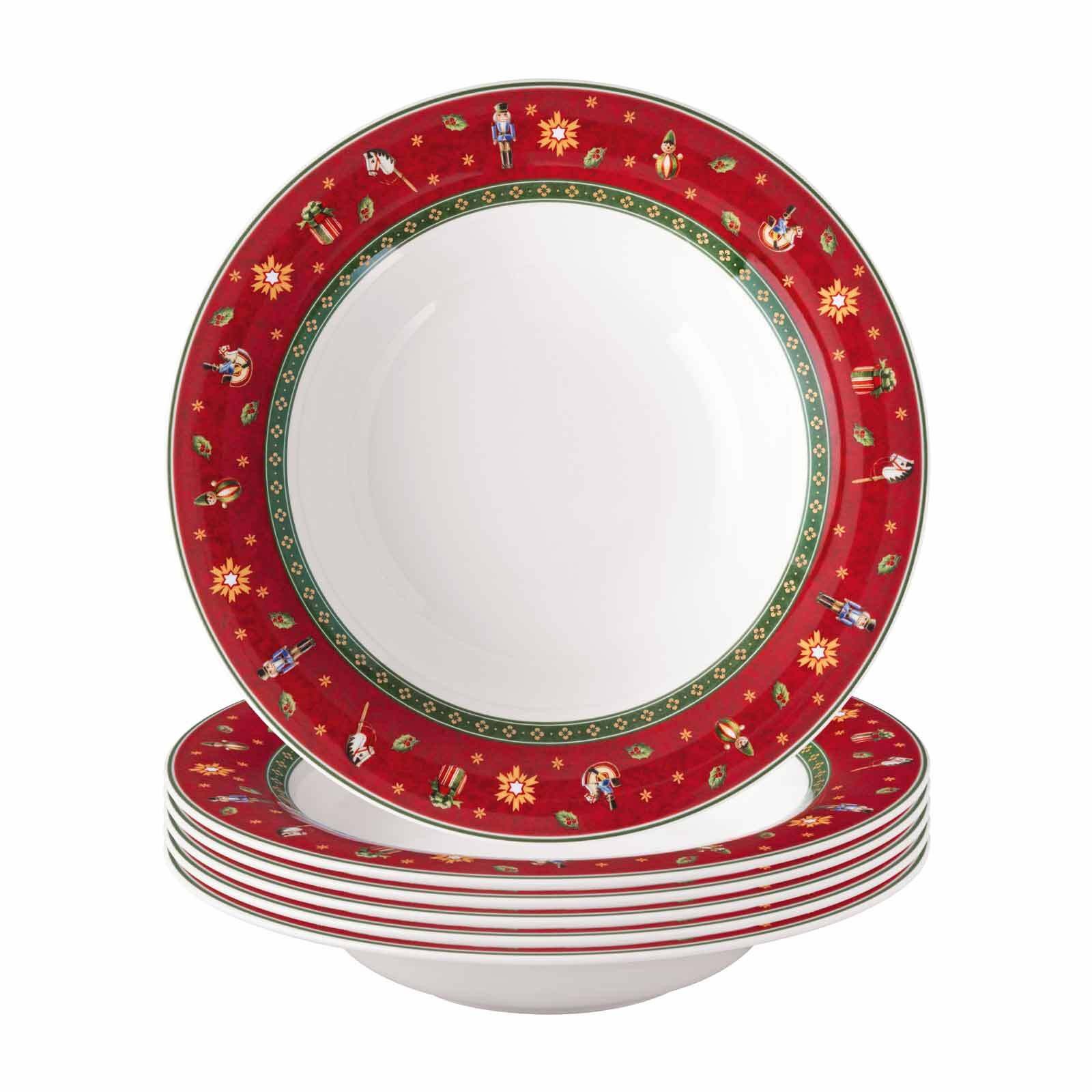 Villeroy & Boch Suppenteller Toy's Delight Suppenteller ø 23 cm 6er Set, (6 St)