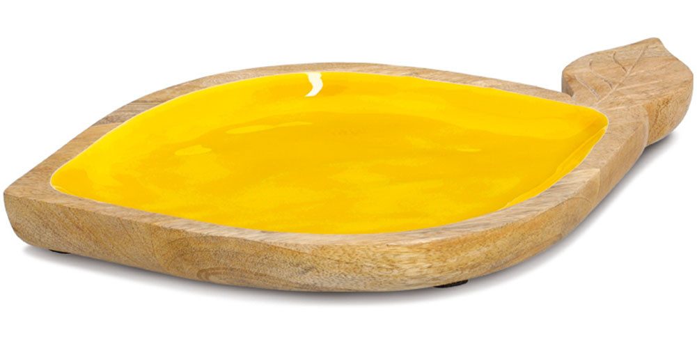 Zeller Present Servierschale Obstschale "Lemon", Mangoholz, Massivholz, hochwertiges natürliches Material