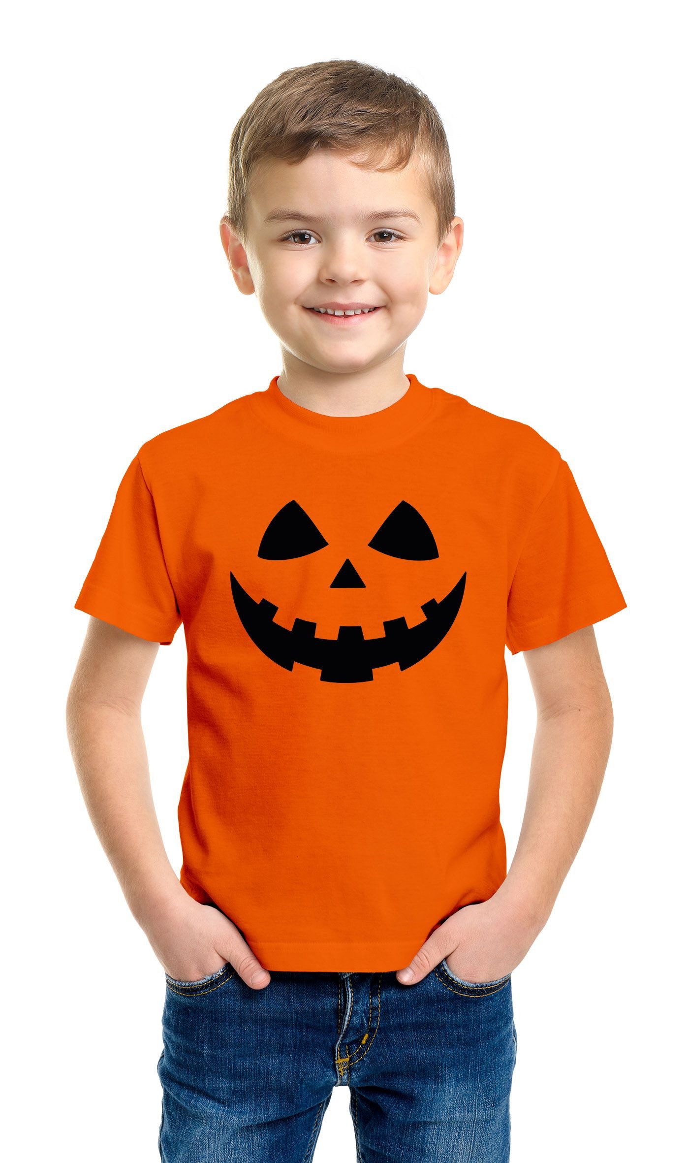 MoonWorks Print-Shirt Kinder T-Shirt Kürbis Halloween Party Kostüm Fasching Herbst Jungen