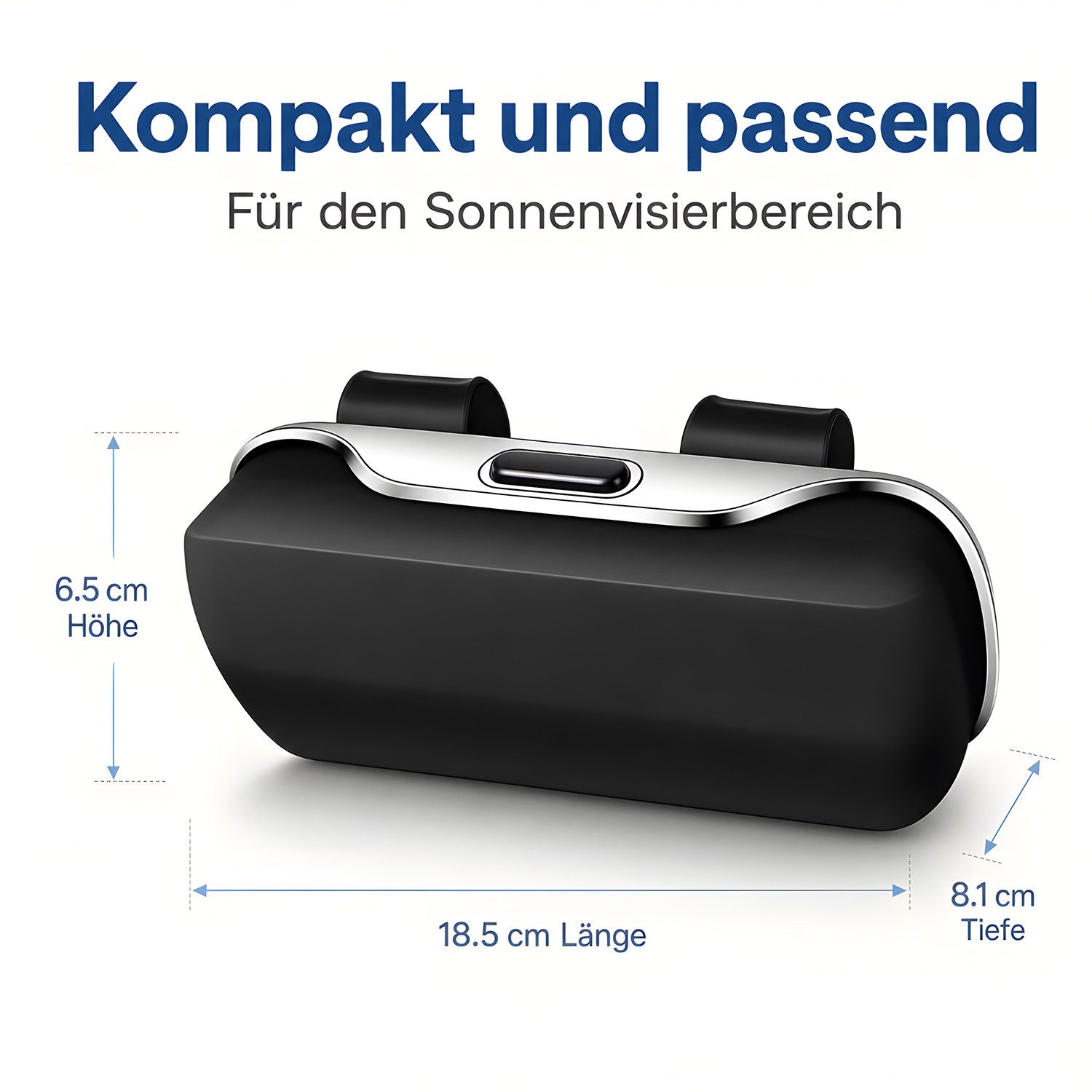 SURFOU Brillenetui Brillenhalter für Auto, Auto-Brillenetui Visier, Brillenaufbewahrung, Schutzbox für Sonnenblende, Sonnenbrillenhalter Auto mit Gefüttert