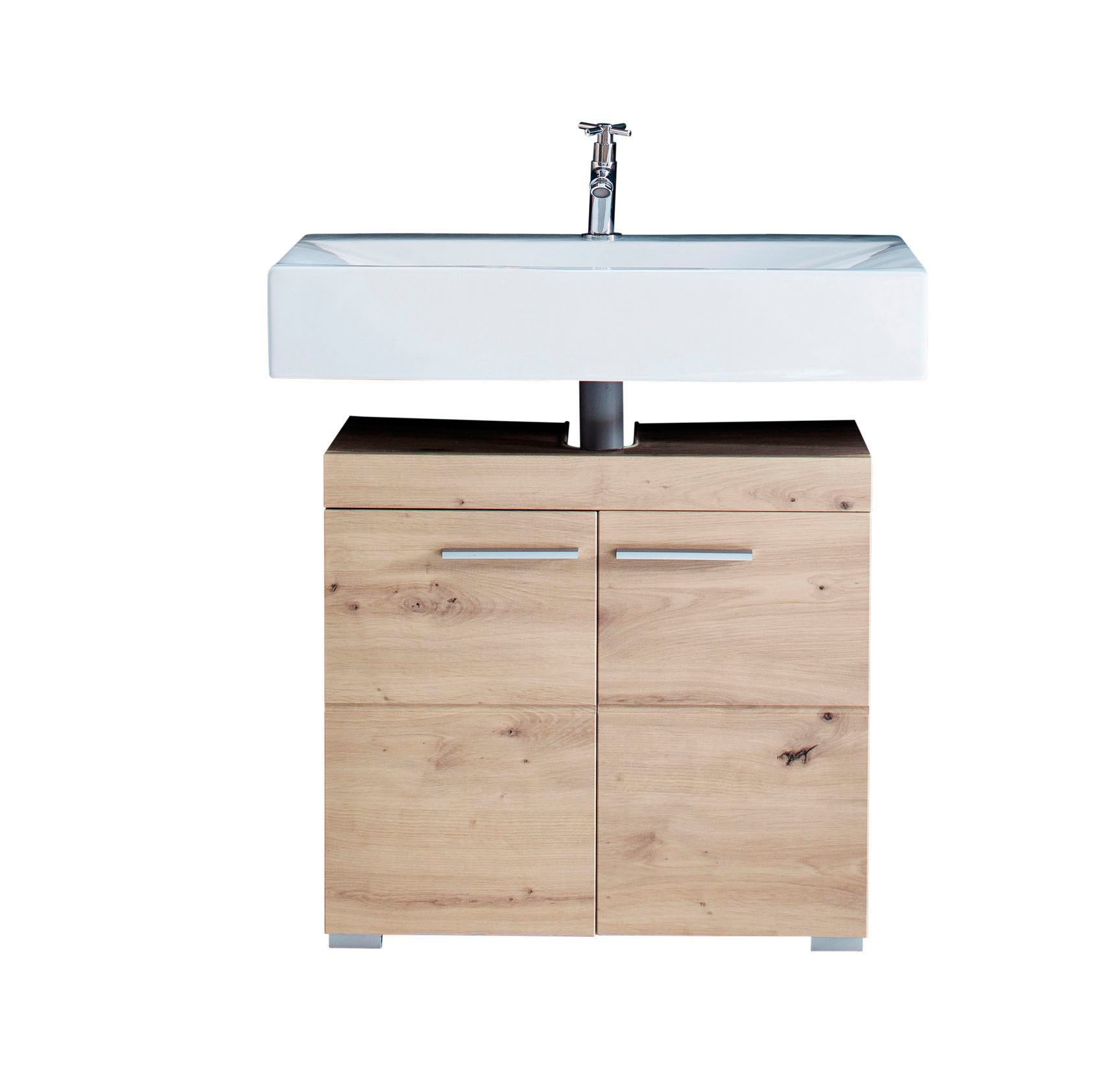 welltime Waschbeckenunterschrank Avena Waschtisch 2türig- Aussparung 26/8 cm - (B/T/H) 60/34/56 cm