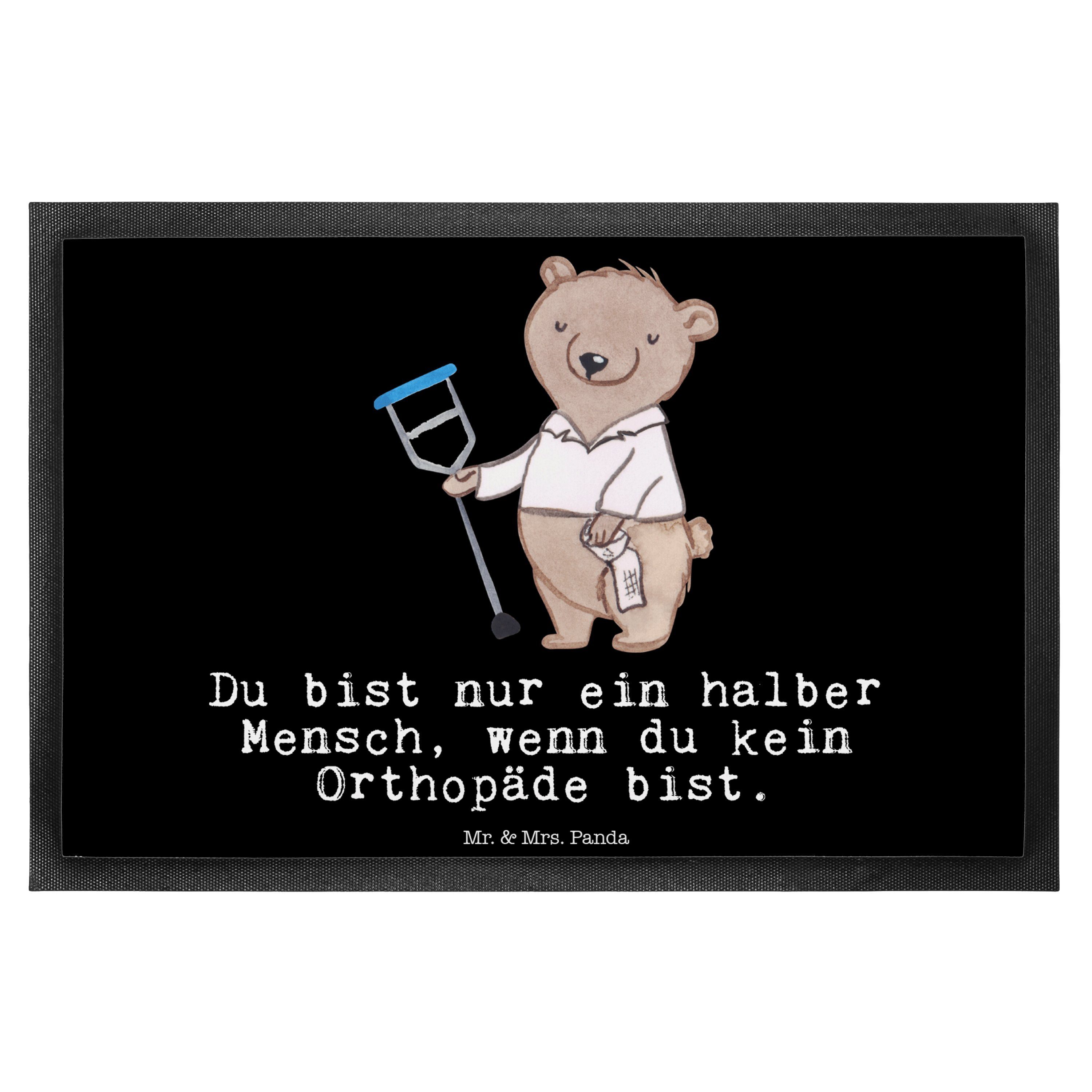 Fußmatte »Orthopäde mit Herz Schwarz Geschenk, Orthopädie, Kollegin, Türvorleger, Rente