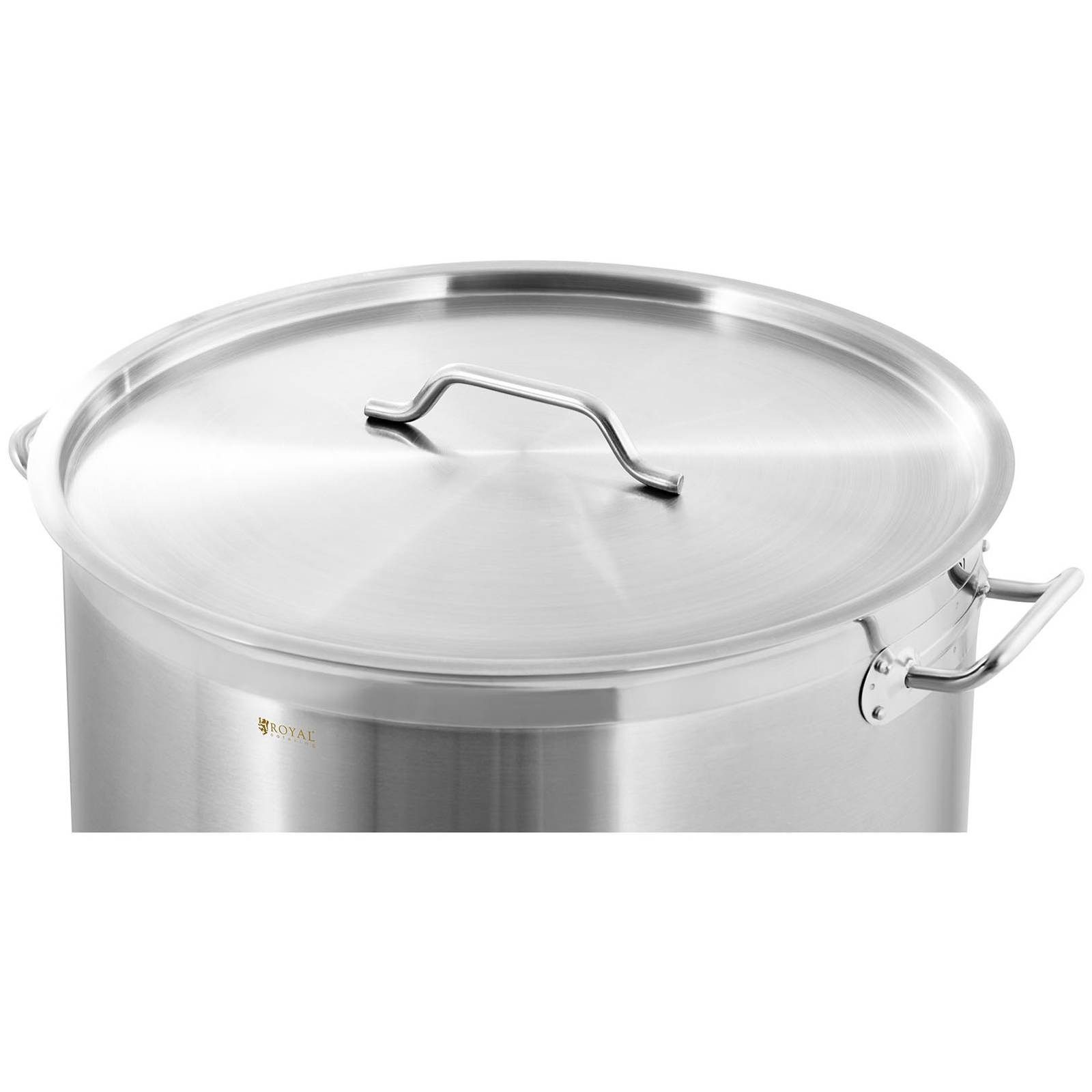 Royal Catering Kochtopf 170 L Ø 60 cm Edelstahl Suppentopf Induktion Topf Universaltopf Deckel, Edelstahl, verschiedene Größen