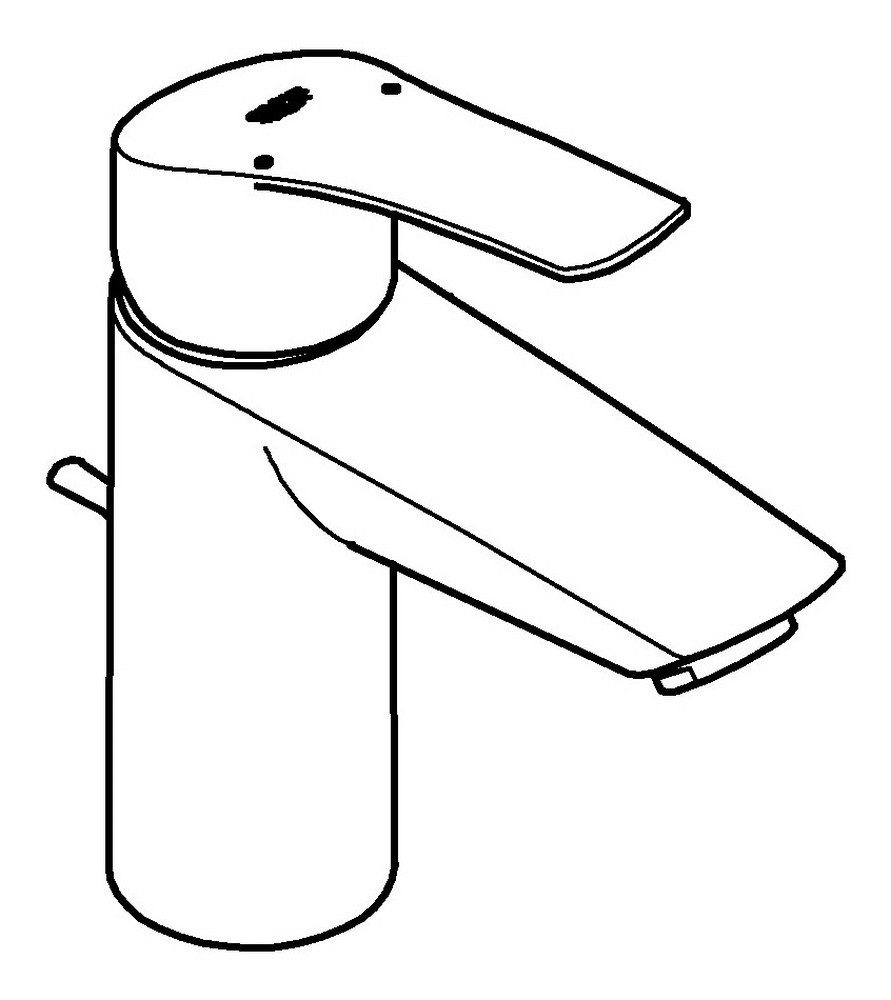 Thumbnail - Grohe Waschtischarmatur Eurosmart Einhand mit Hybrid-Zugstangen-Ablaufgarnitur S-Size - Chrom